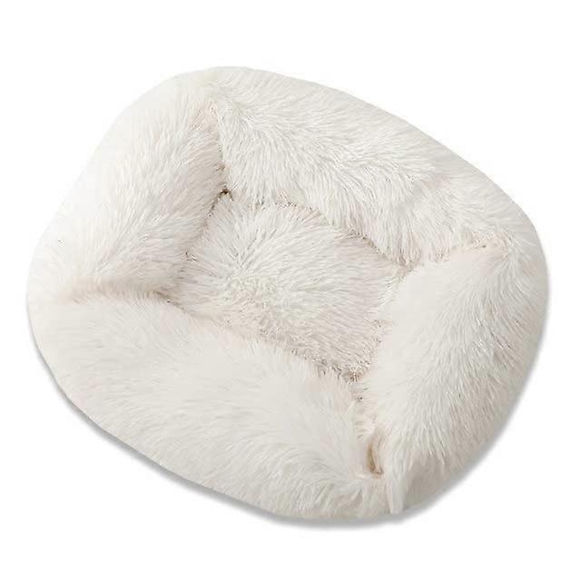 1 x square dog and cat bed with side cover, mediumsized sofa, plush hut, winter, warm puppy mat, nest, soft house, nonslip basket cushion Ref: 3642