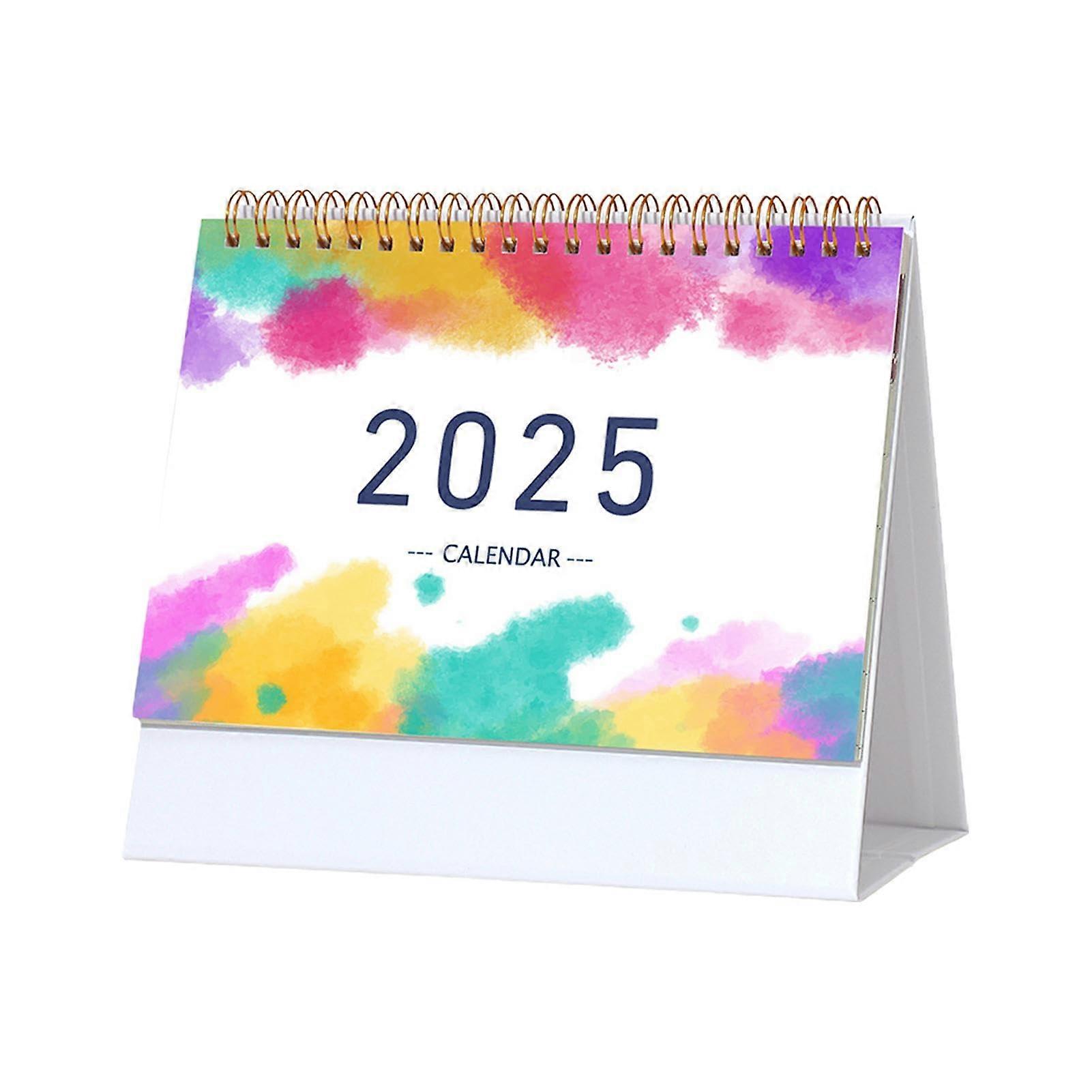 Desk Calendar 2024-2025, 18-Month Calendar, Jul 2024 - Dec 2025, Standing Calendar, Thick Paper, To-Do List, 19 X 17 Cm