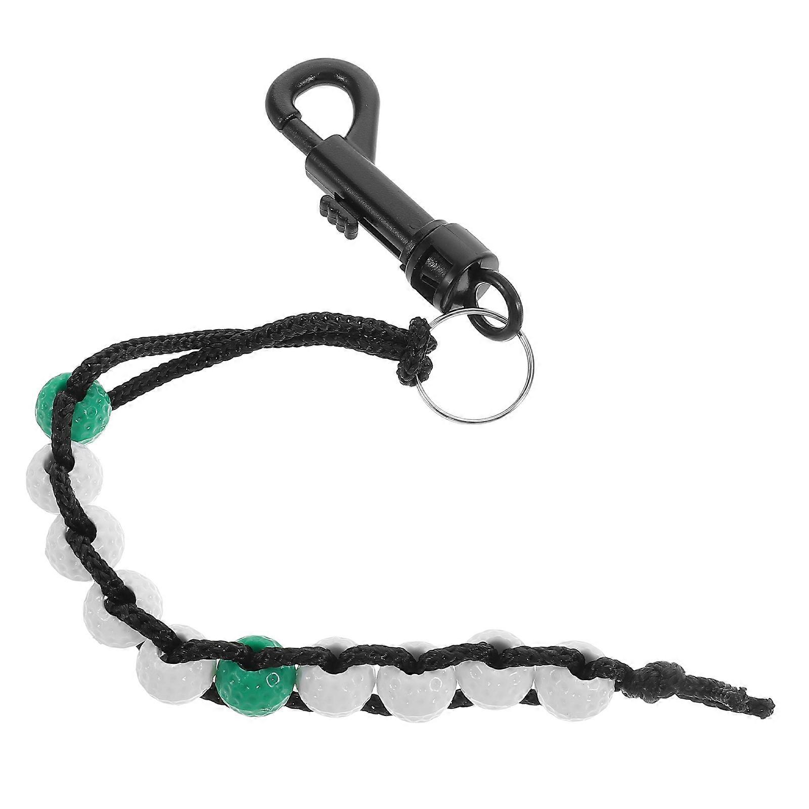 Golf Beads Score Counter with Clips for Counting Strokes 1 Set Golf Ball Beads Putt Counter Training Accessories for Men Women