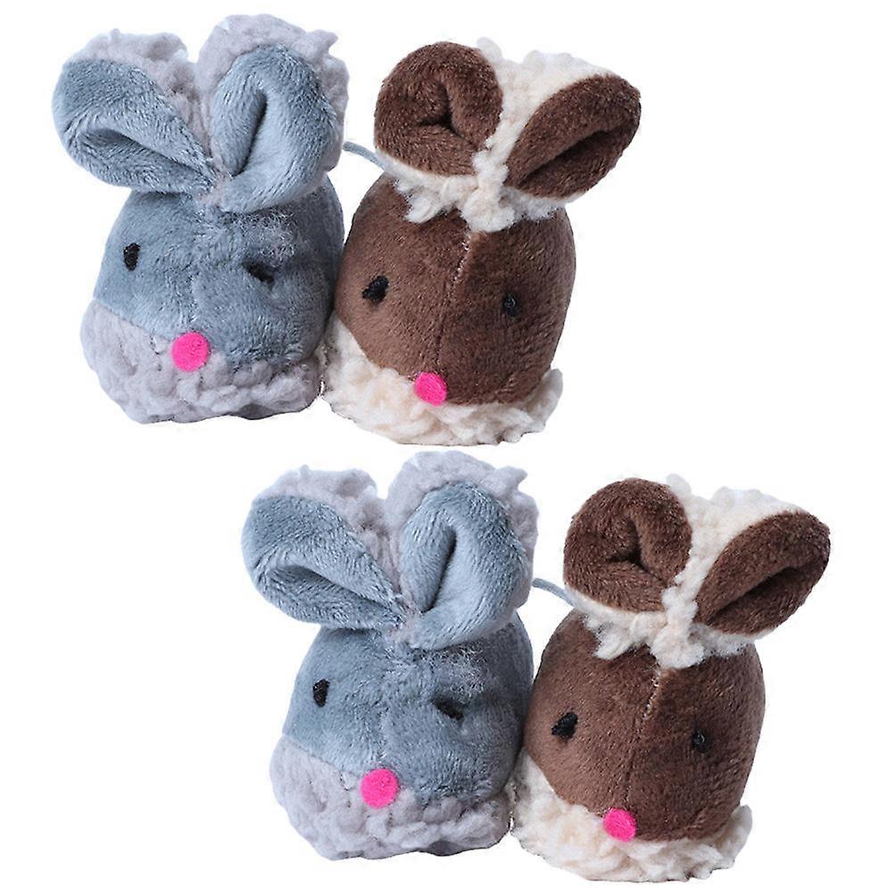 4PCS Cat Mice Toys for Indoor Cats – Interactive Chew & Play for Teething, Hunting Instincts, and Exercise – Lightweight, Cute Mouse Design for Pet