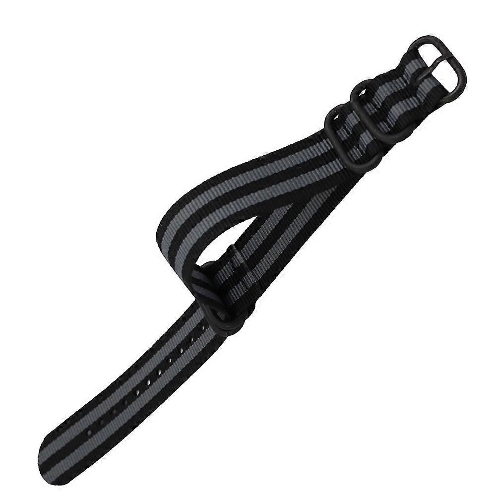 Multifunctional Watch Strap Replacement Watchbands Daily Use 24mm Black Grey 1Set