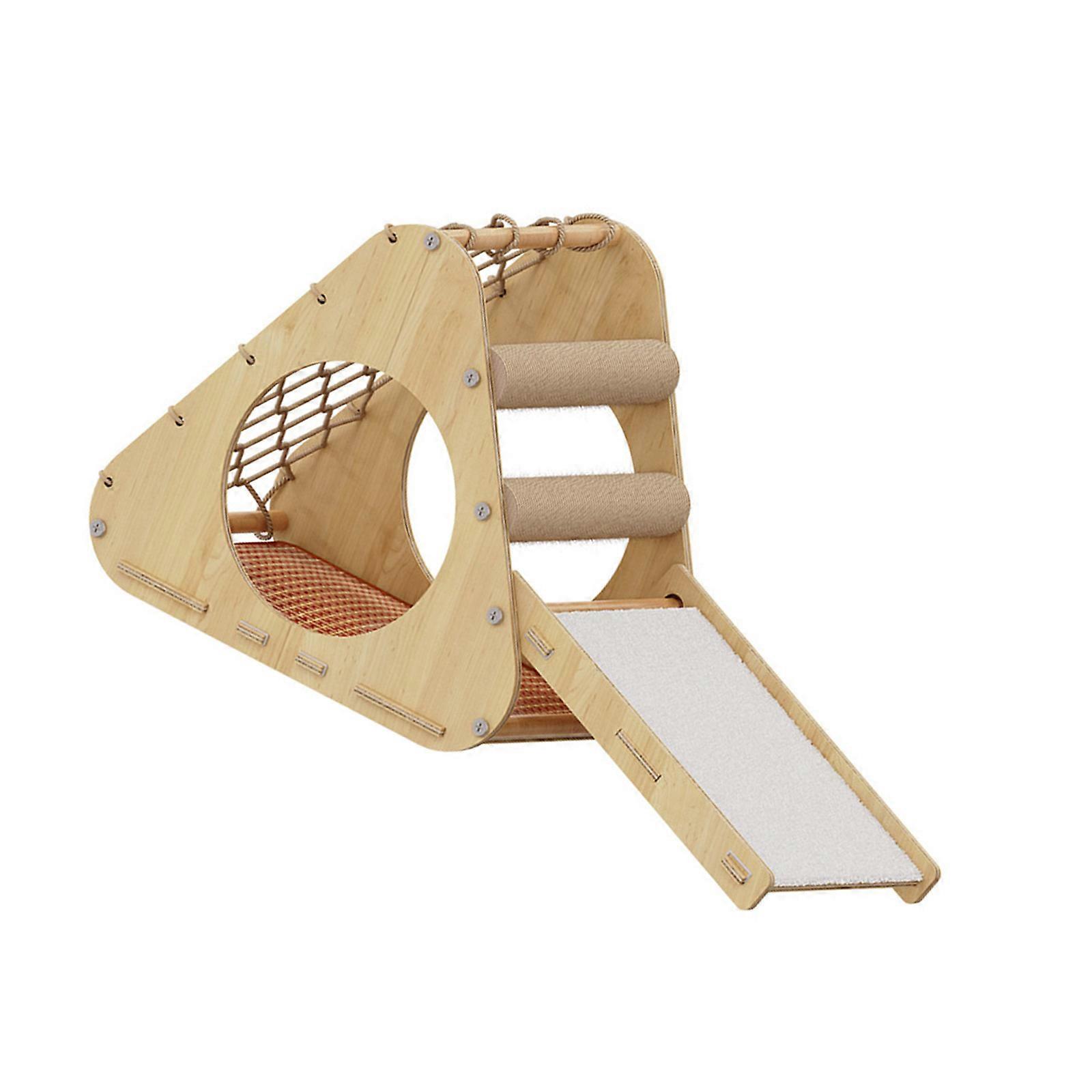 Triangular Bed for Pet Large Lounger Suitable for Small/Medium/Large Cats House Sisal Scratcher Multicolor