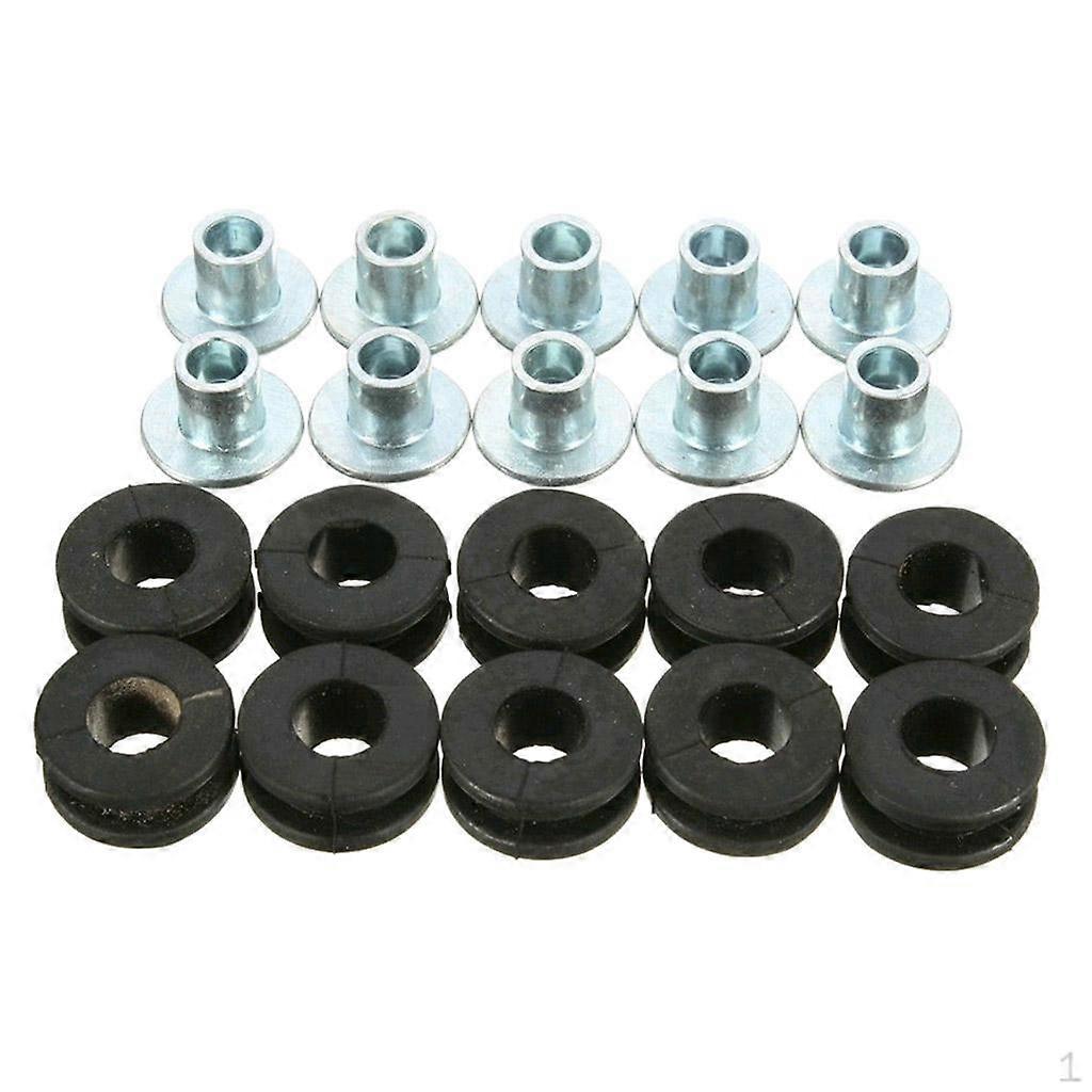 10x Motorcycle Rubber Grommets Kit Replacement for Fairing