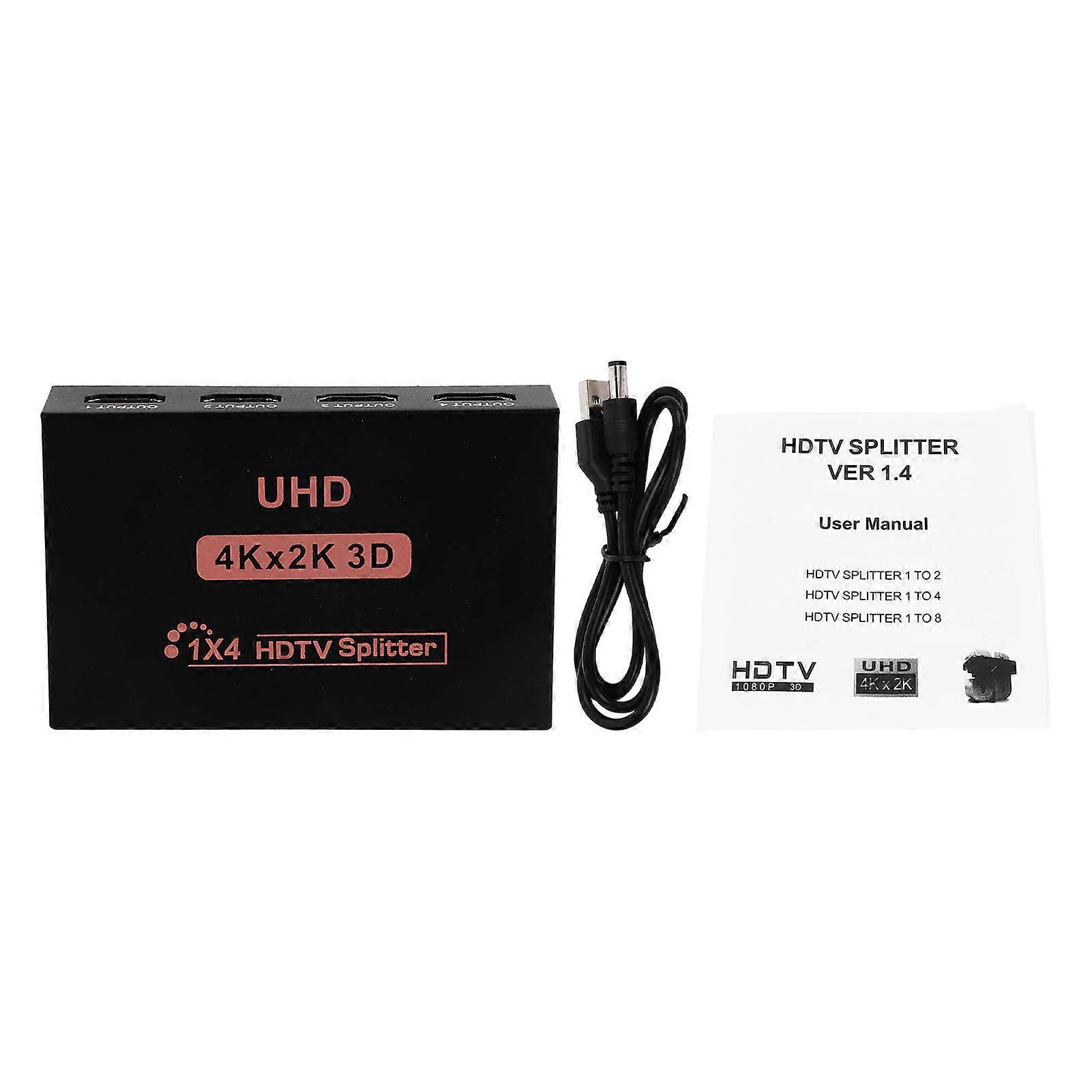 HD Multimedia Interface Splitter 1 in 4 Out 4K 2K High Definition Monitor Display Splitter