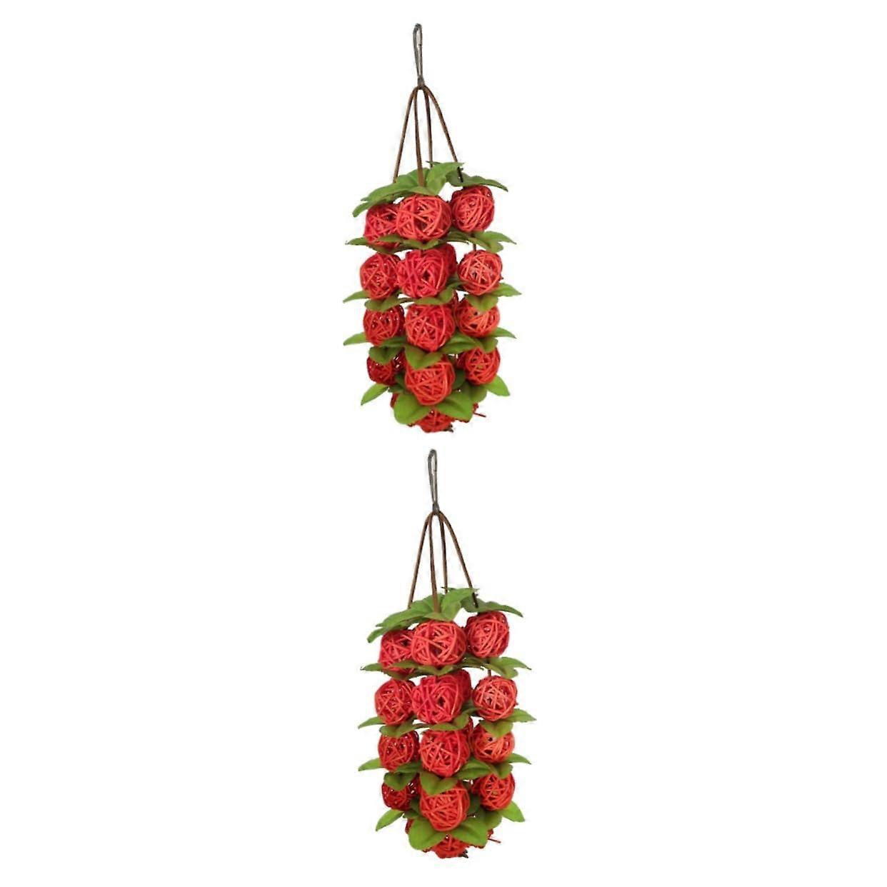 2 Strings Parrot Takraw Toy Pet Toy Toy Rabbit Chew Toy For Pets Accessories For Pet Birds Stainless Steel Long Large Bird Cage Red