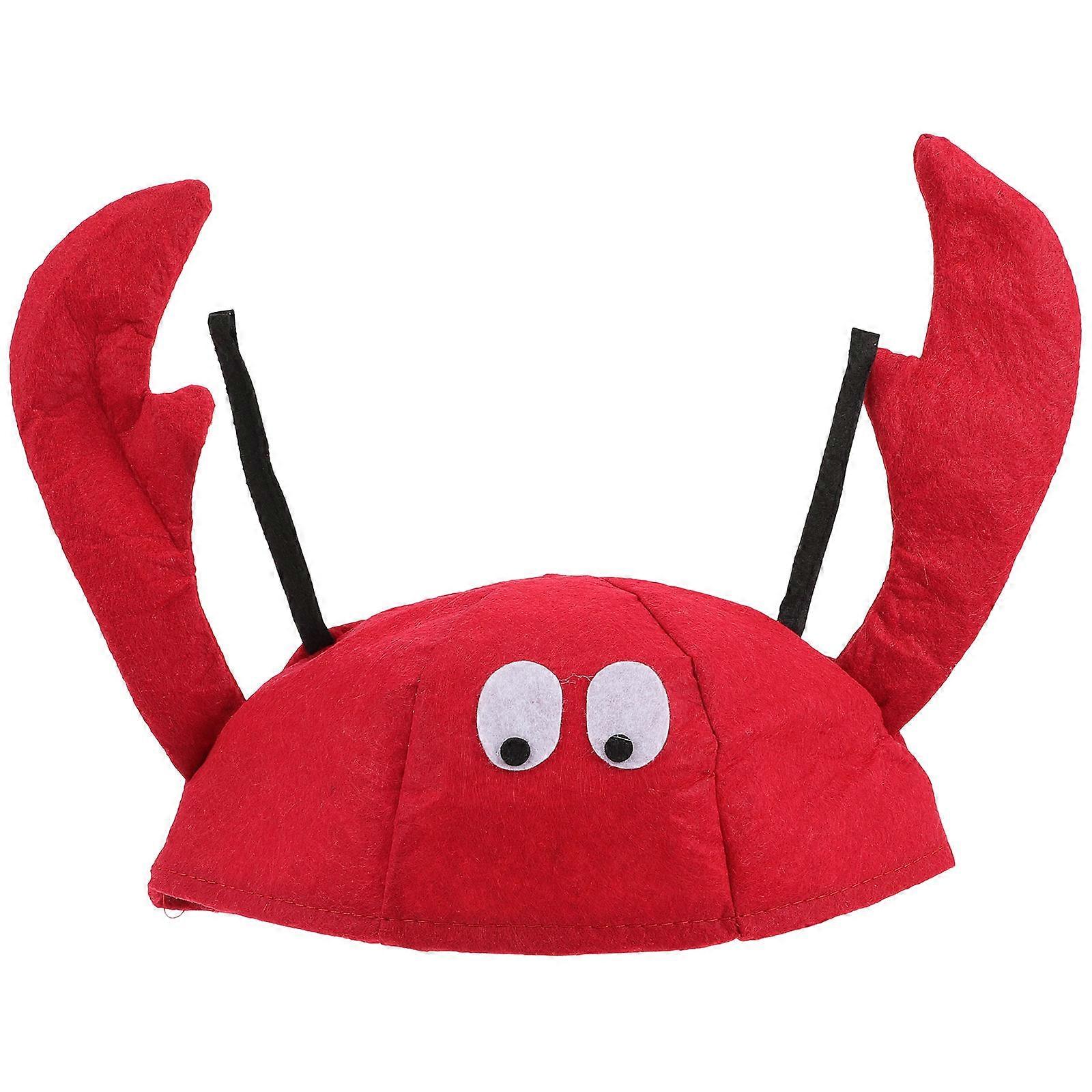 Soft Flannel Lobster Hat for Adults – Cozy Animal Costume Headwear for Halloween Parties – Red Lobster Design – One Size Fits Most
