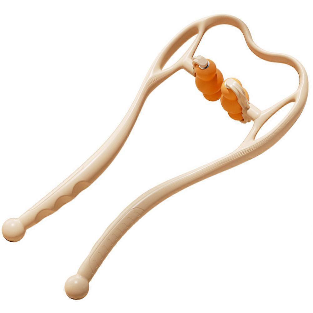Portable Neck Massage Roller for Relief Handheld Cervical Massager with Durable PP Material Orange