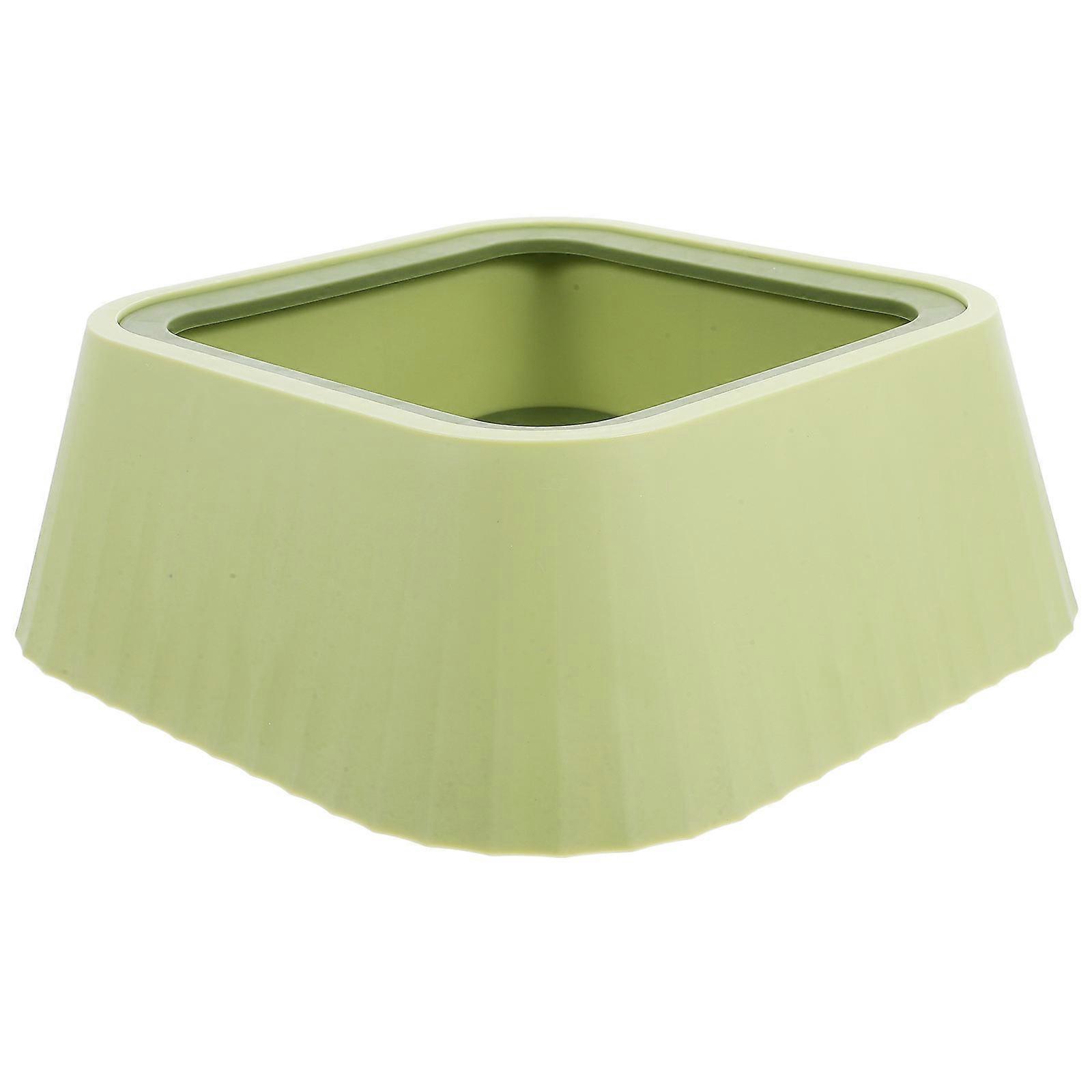 No Spill Water Bowl for Cats and Dogs with Floating Design ABS Material Green Color Ideal for Pet Use 6.5 Inches Diameter