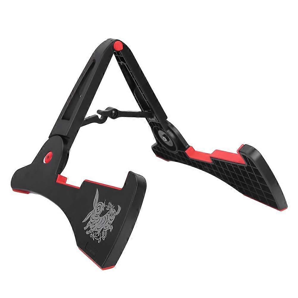 Unique Black E-Guitar Stand, Adjustable Holder for All Sizes of Guitars and Basses, Durable ABS Material