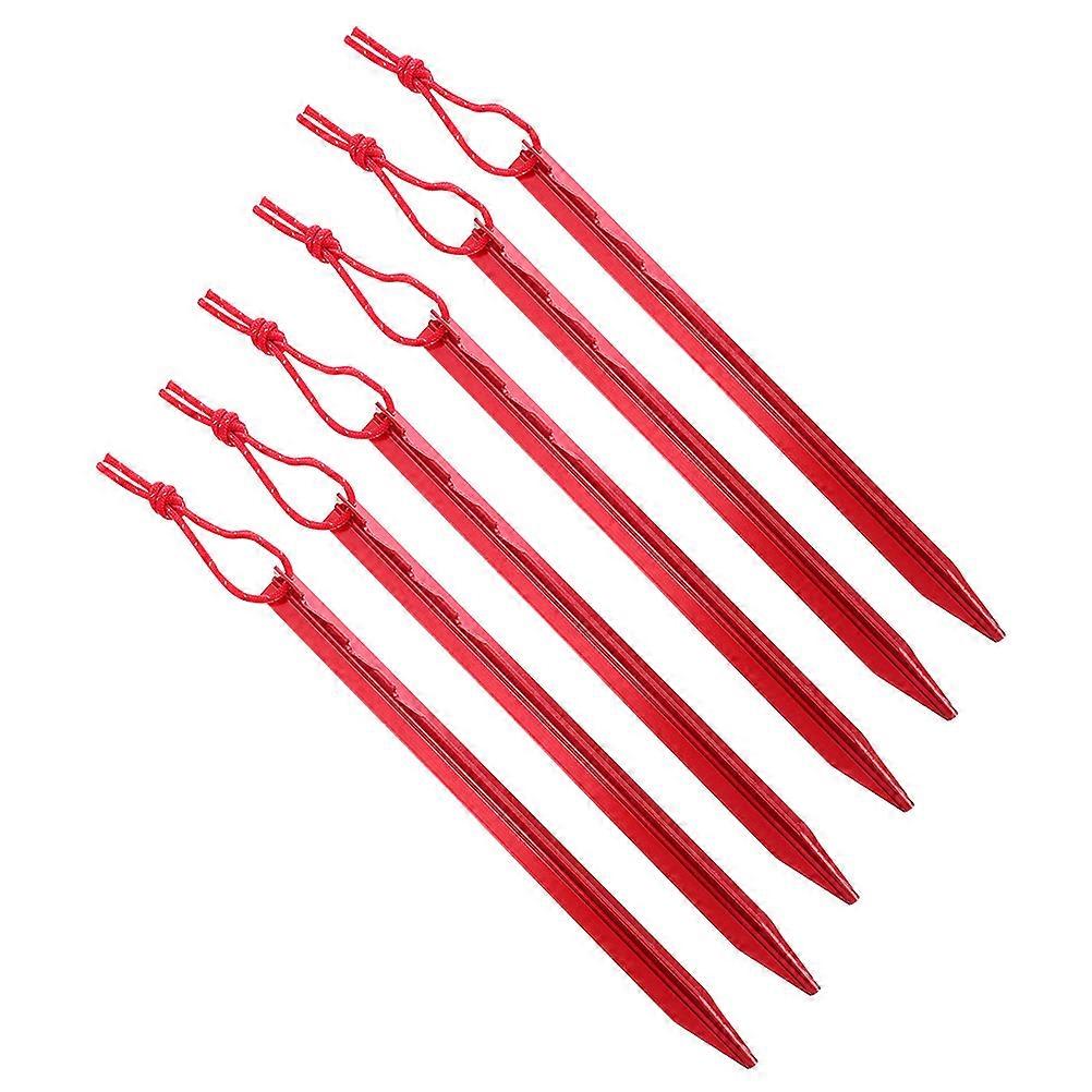 Alloy Tent Pegs Metal Tent Nails Soil Penetration for Emergency Situations 6Pcs
