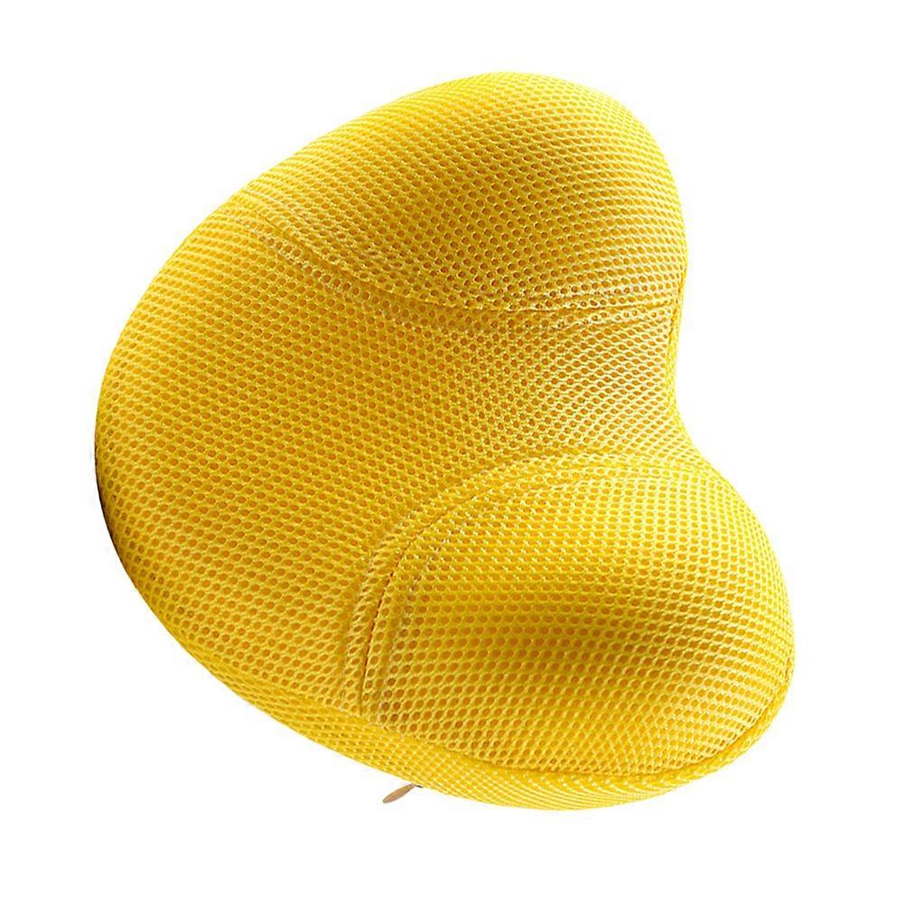 Yellow UShape Neck Support Cushion for Sleeping PU and Cloth Material 1PC