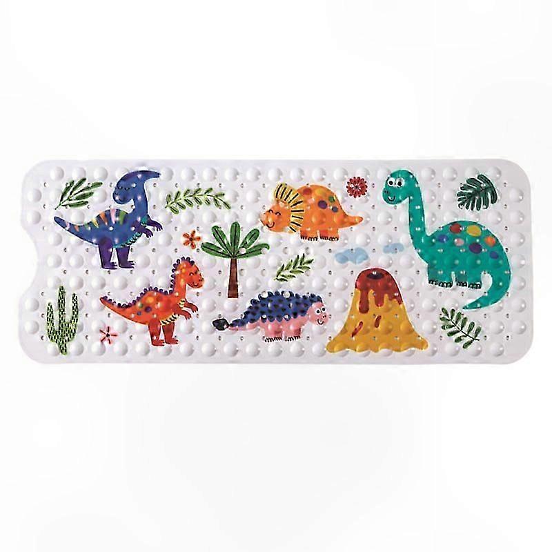 Durable Non-Slip Bath Mat for Kids, Extra Long Design, Fun Dinosaur Pattern