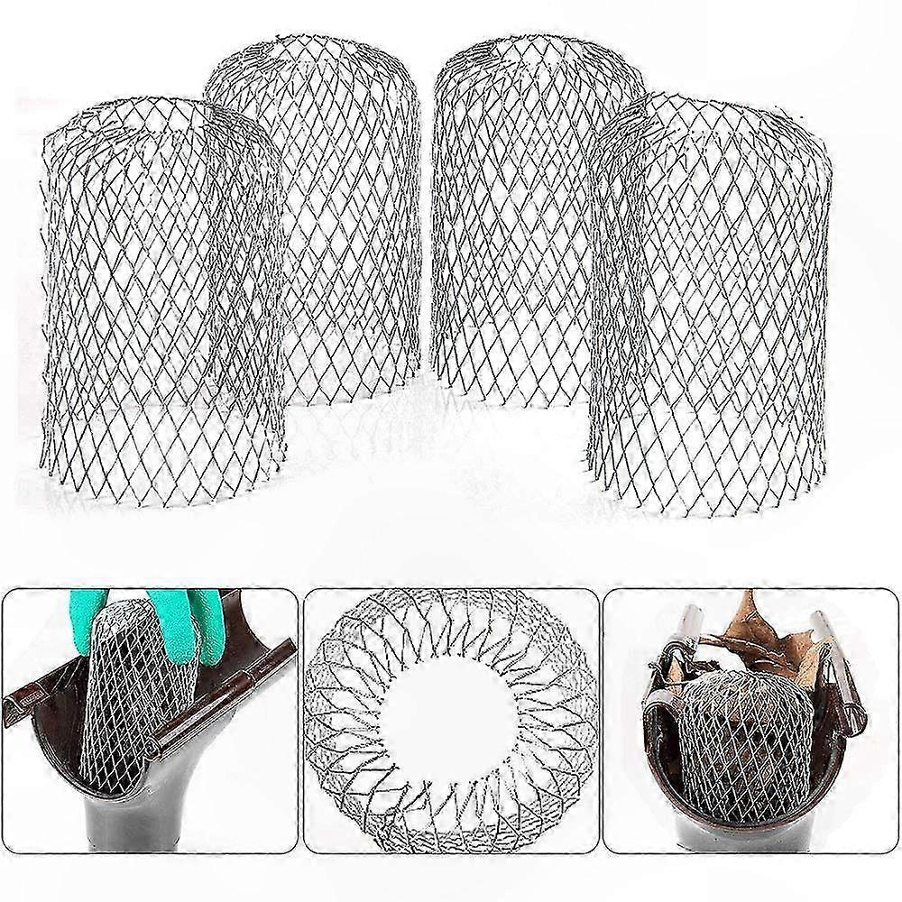 Expandable Aluminum Gutter Guards, 4-Pack Metal Filters for Gutter Protection and Debris Straining