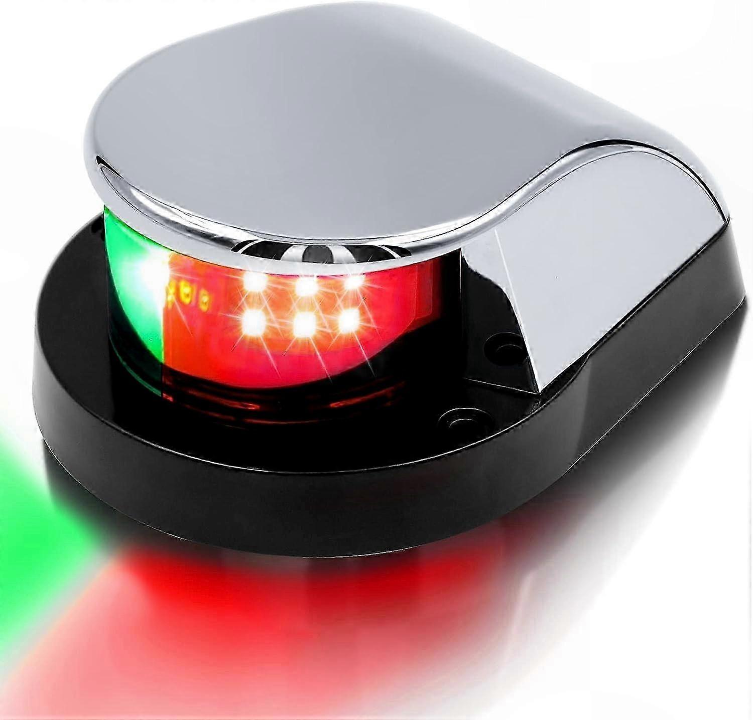 LED Marine Navigation Bow Lights, Two-Tone Deck-Mounted Lighting for Boats