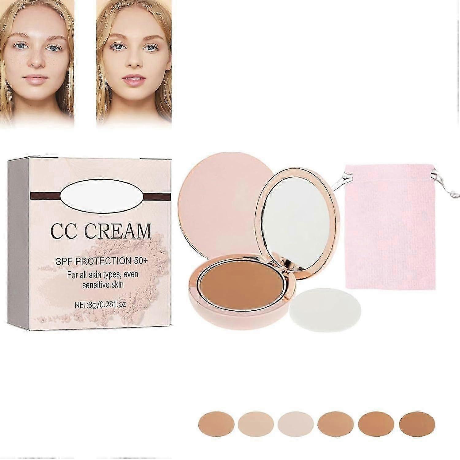 Illumina CC Creamy Compact Spf 50,Full Coverage Concealer, Foundation Concealer, Color Correcting Concealer, Always CC Creamy Compact Spf 50+ and Pouc