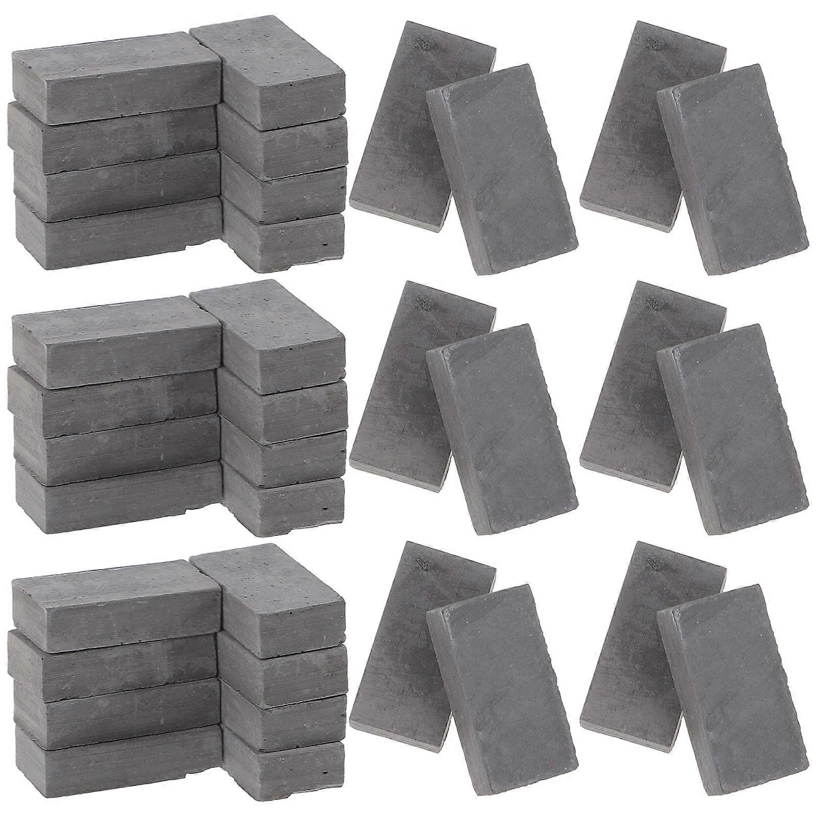 Mini Building Blocks 200Pcs Micro Landscape Bricks for Kids Constructing Toys Rectangular Grey 1.8X0.9Cm