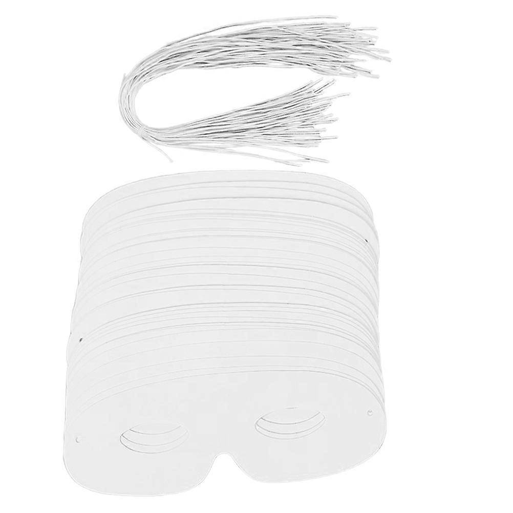 80pcs Blank White Paper Masks for DIY Crafts, Color Your Own Design for Masquerade Parties & Carnival Decorations, Comfortable & Reusable for Adults