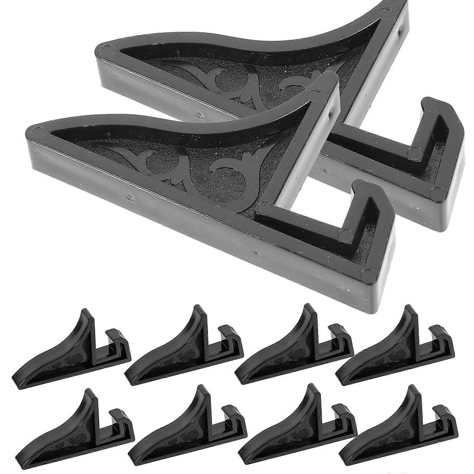 Black Plastic Multifunctional Easel Stand for Home Use Displaying Photos Certificates and Mobile Phones 10pcs