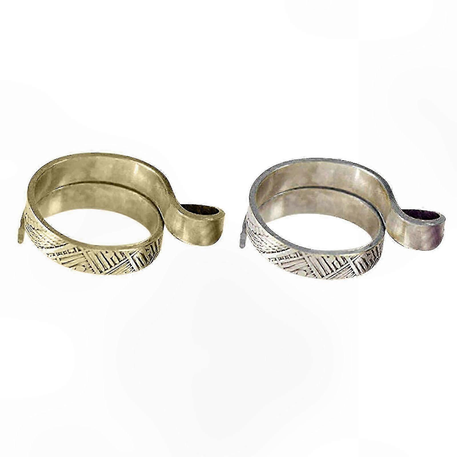 Ensemble de 2 anneaux de crochet réglables multicolores pour les projets de tricot