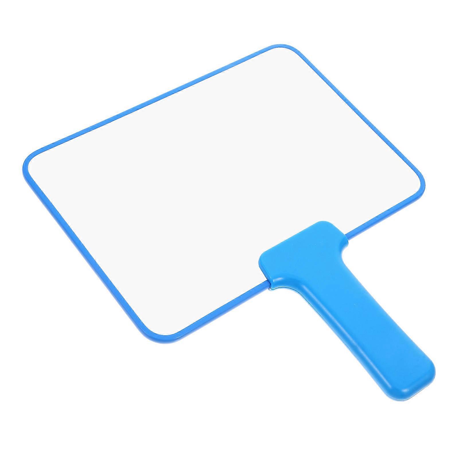 Handheld Whiteboard Double Sided Magnetic Answer Paddle Blue Lightweight Classroom Memo Board for Teachers