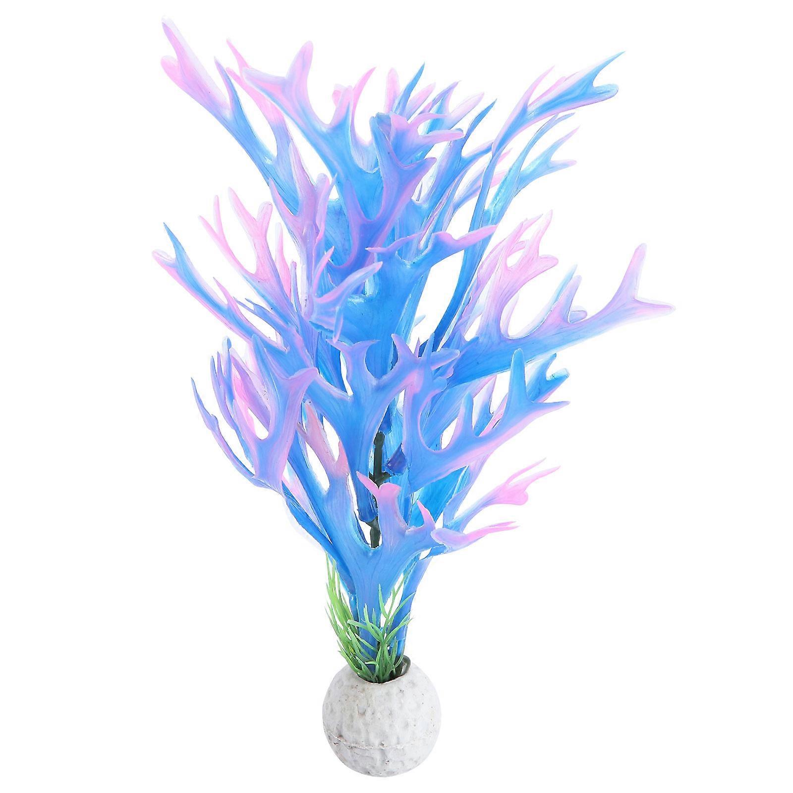 Aquarium Coral Simulation Coral for Decoration 1Pcs Blue