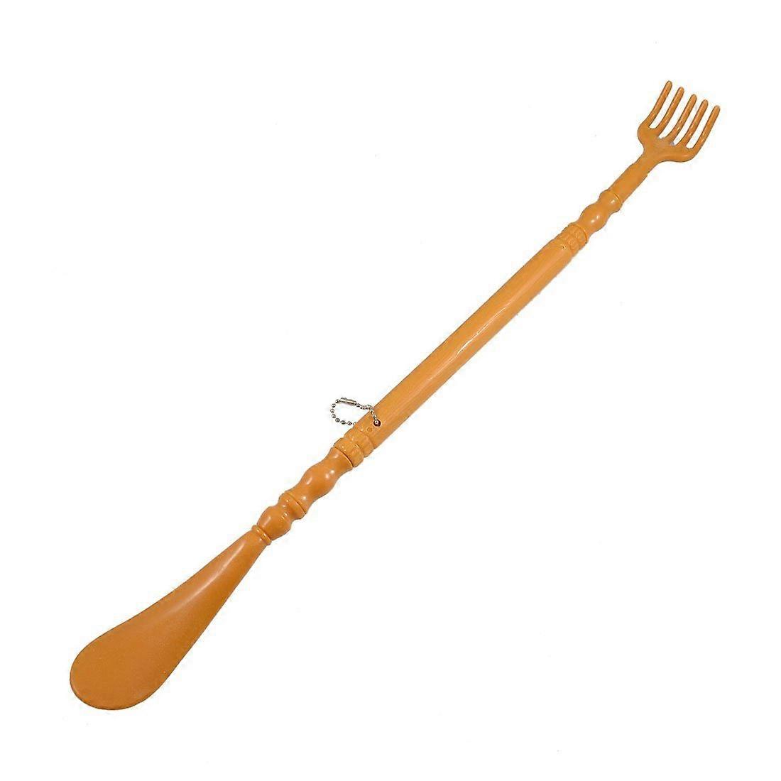 Brauner Kunststoffgriff Scratch Helper Massager 48 cm - Back Massager with Ergonomic Design and Durable Plastic Handle