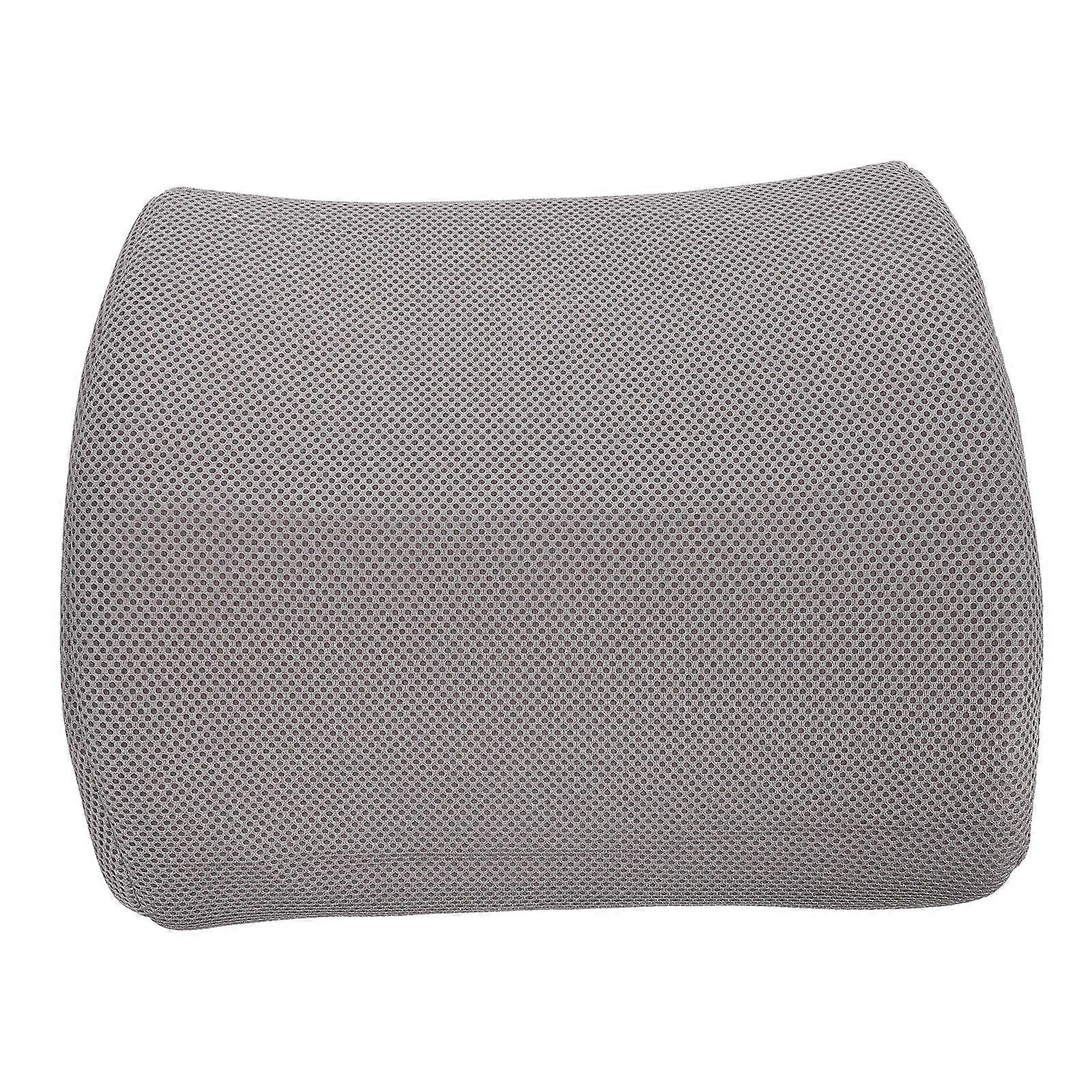 Lumbar Pillow For Office Chair Simple Design 1Set Light Grey Ideal For Office Workers Indoor Use Relief Fatigue