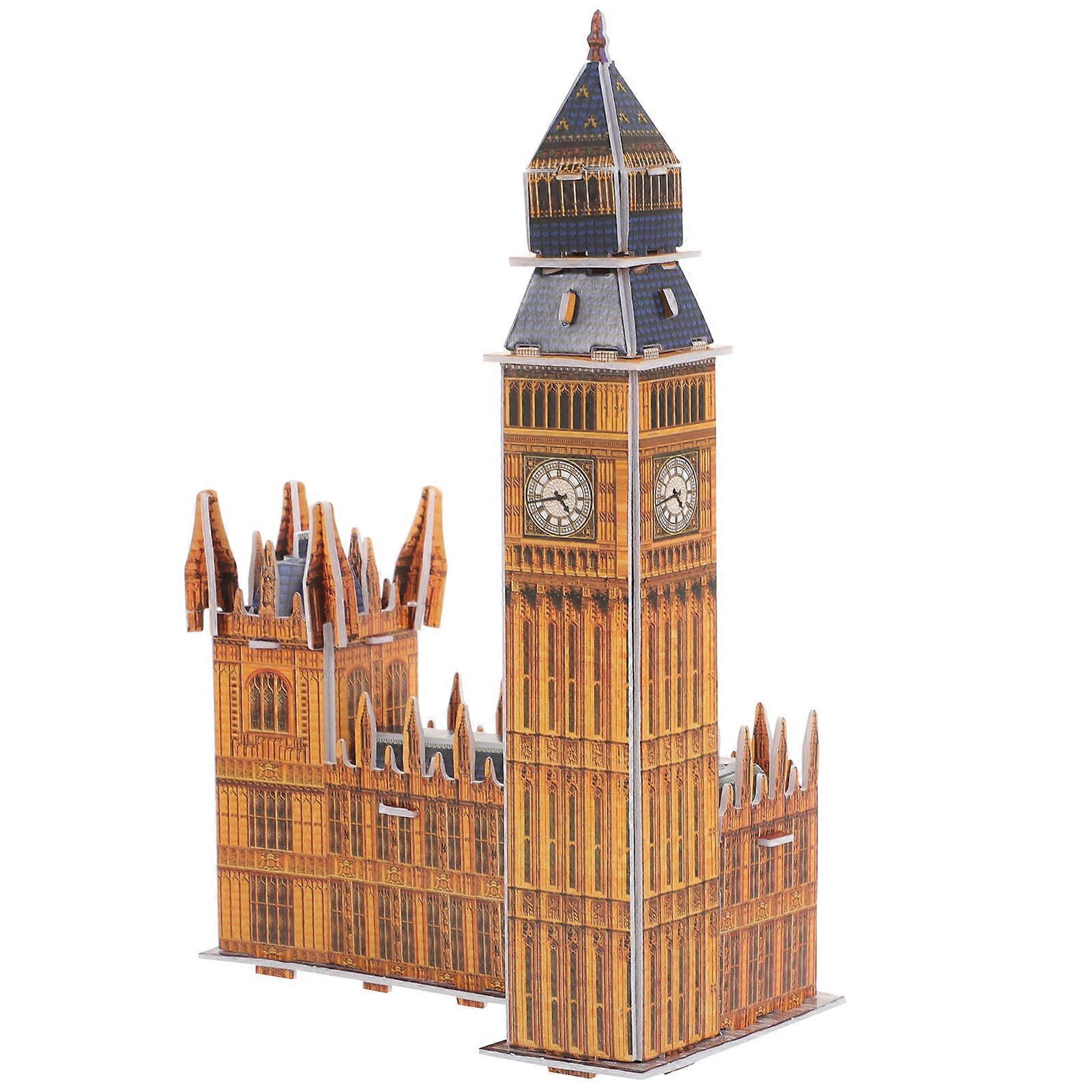 3D Building Puzzle Golden Paper Toy for Playing and Learning about Famous Architecture
