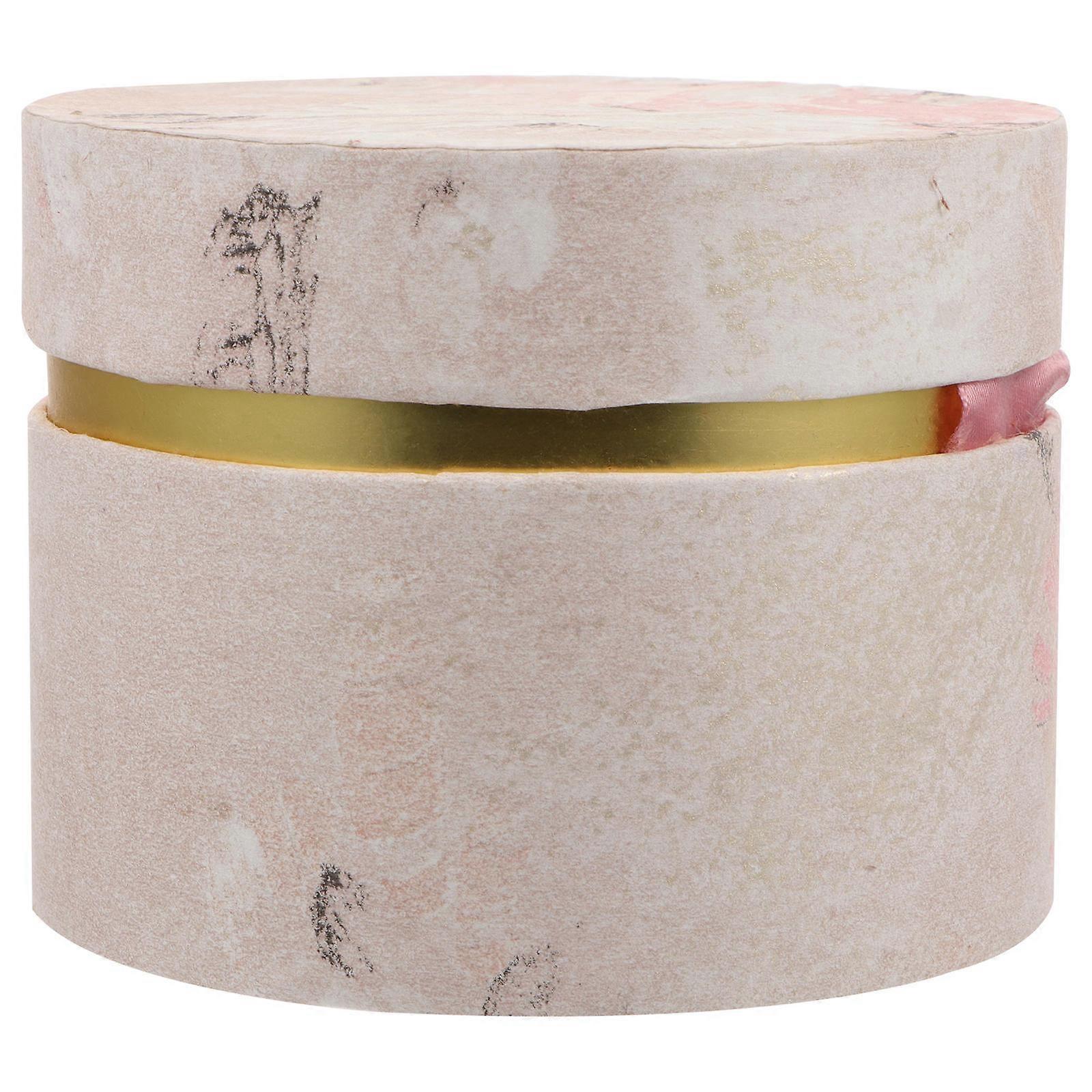 Pink Round Candy Storage Box for Wedding Party Favor Gift Box Degradable 1Pc