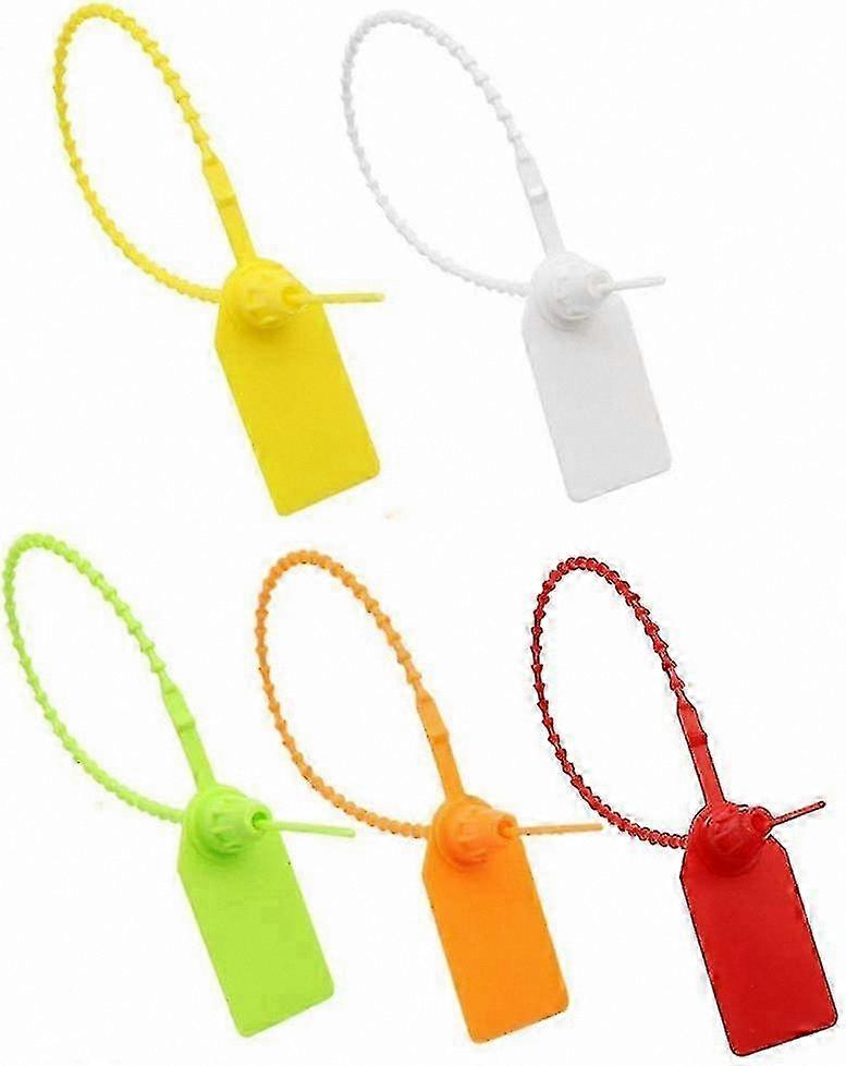 100 Pack Plastic Cable Tie Tags, Self-Locking Label for Organization