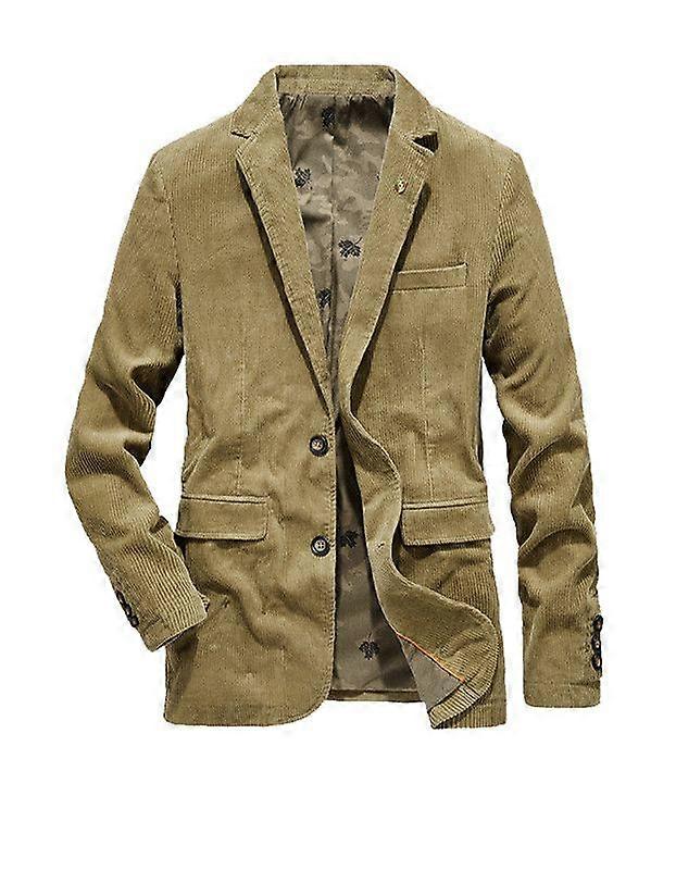 Men's Vintage Corduroy Blazers Two Buttons Sports Coat