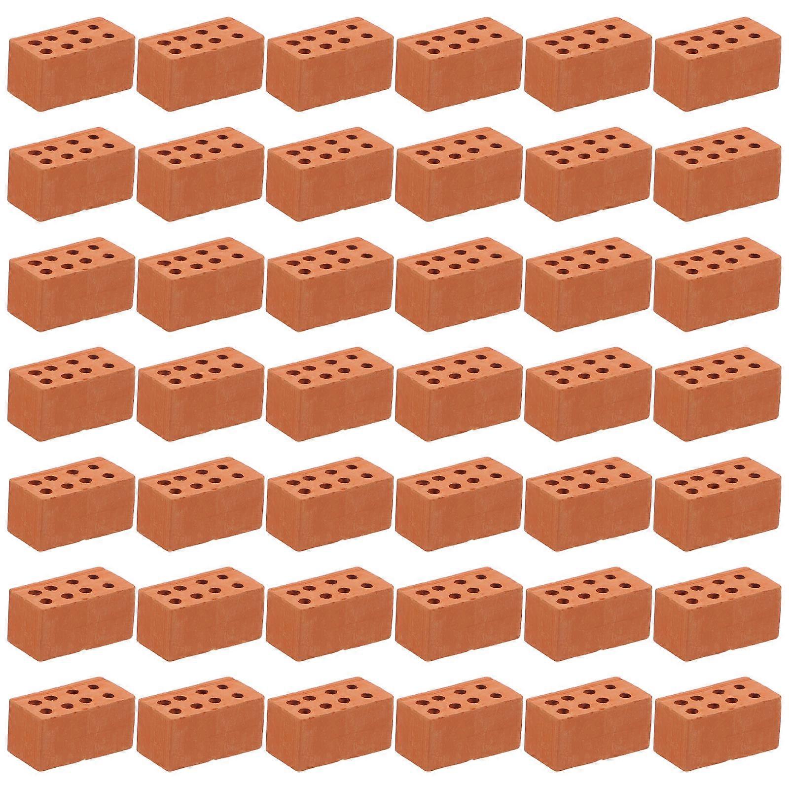 50pcs Miniature Bricks for DIY Dollhouse Landscaping – Realistic Micro Blocks for Creative Mini Building, Gardening & Crafting Projects