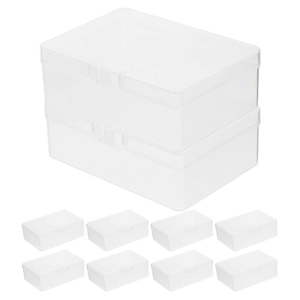 12pcs Clear Playing Card Case Business Card Organizer & Storage Box for Trading Cards, Crafts & Accessories with Snap Closure