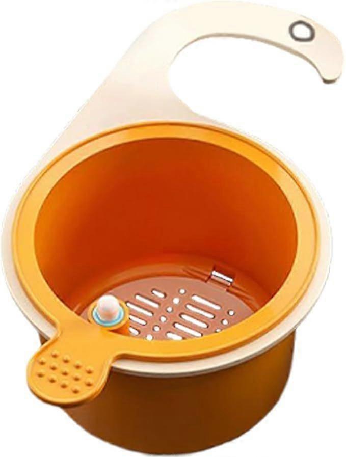 Sink Strainer Basket Hanging Hook, Faucet-Mounted Drain Organizer, Space-Saving Garbage Catcher Sturdy Food Waste Filter for Farmhouse Sink, RV, Resta