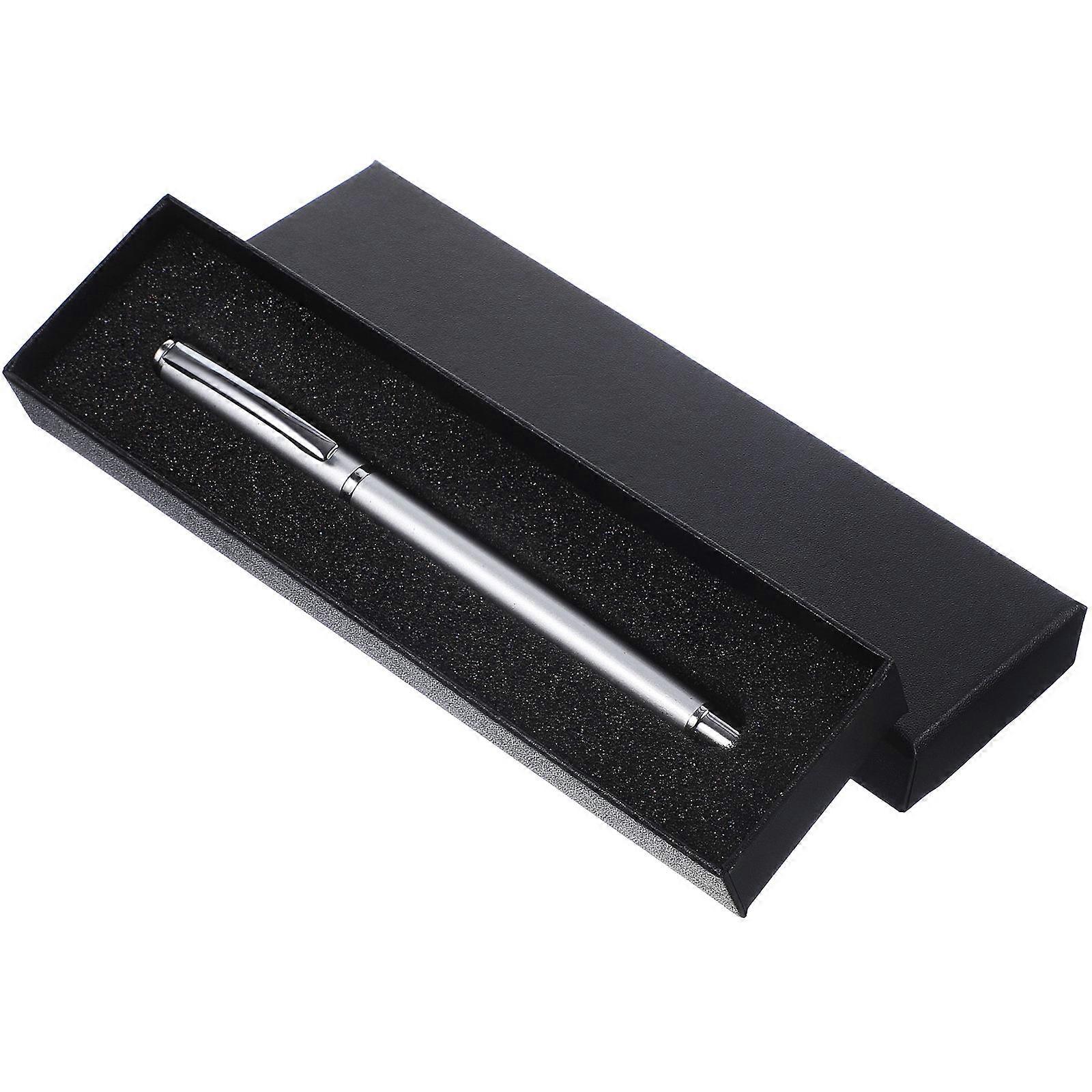 Smooth Writing Pen Gel Ink Pen Replaceable Refills For Calligraphy Practice With Ergonomic Silver Metal 1Pack