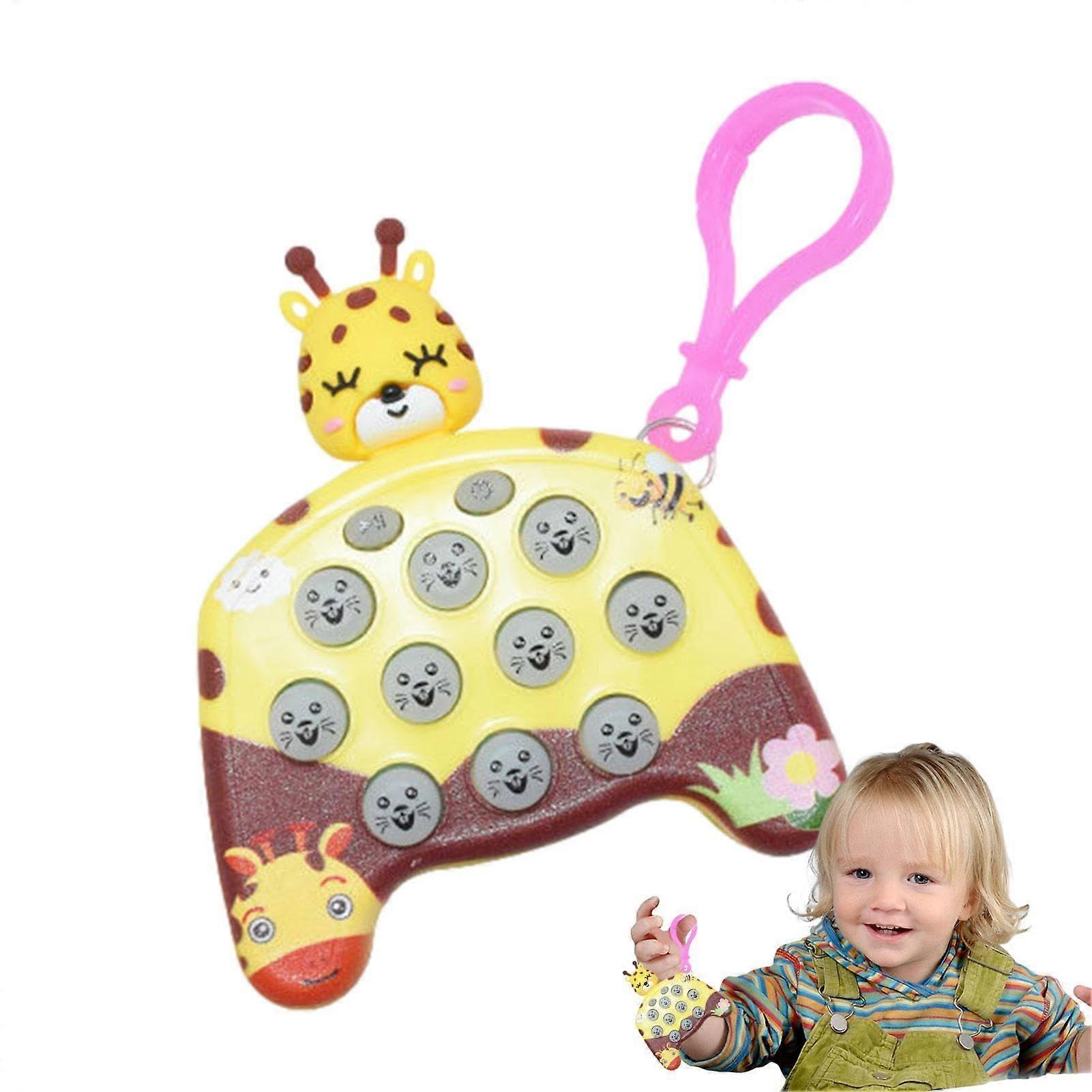 Bubble game for quick pushing, electronic game ornament Bubble Pop – portable electronic decoration for games Bubble Pop for kids' backpack giraffe