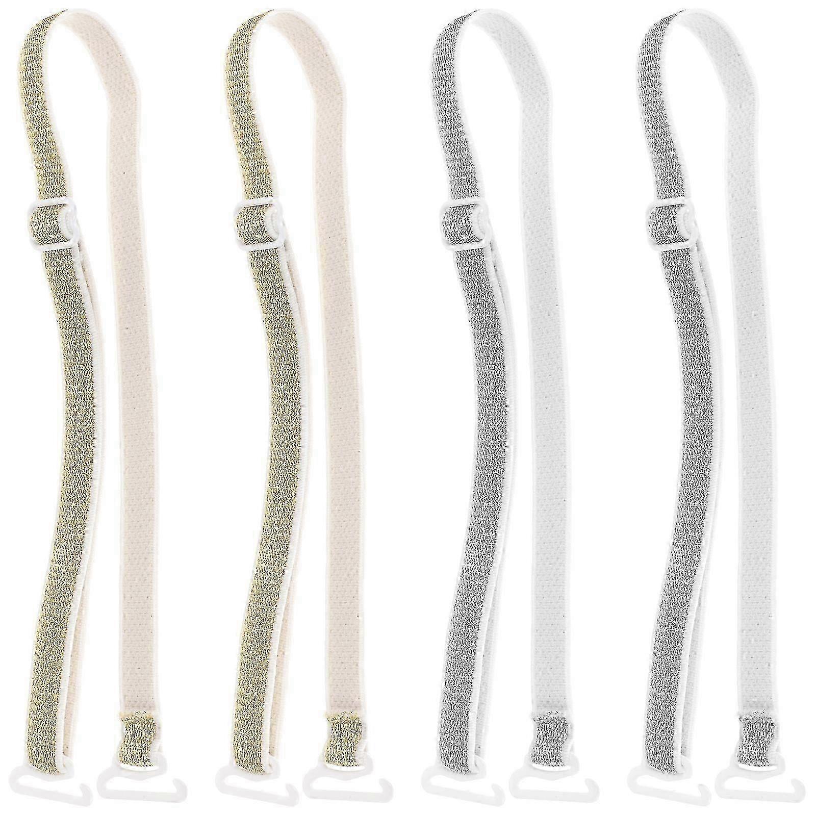 2 Pairs Women's Decorative Extension & Detachable Bra Straps - Adjustable Straps for Custom Fit