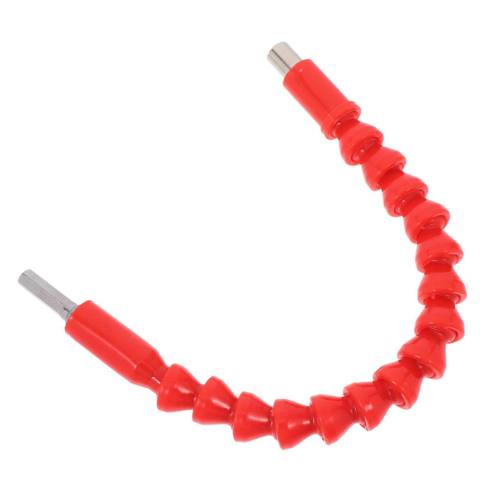 Electric Screwdriver with Hex Shank, Long Drill Bit Extension, Flexible Shaft, Red Screwdriver Extension Tool