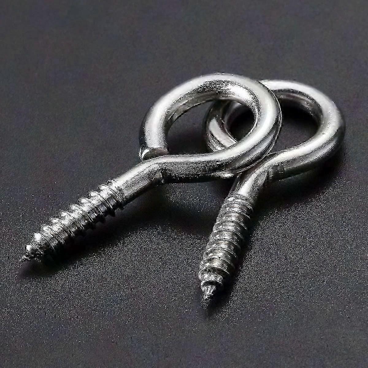 Stainless Steel Lifting Eye Screws 25pcs - Durable M3 Closed Loop Hooks for Heavy Duty Use