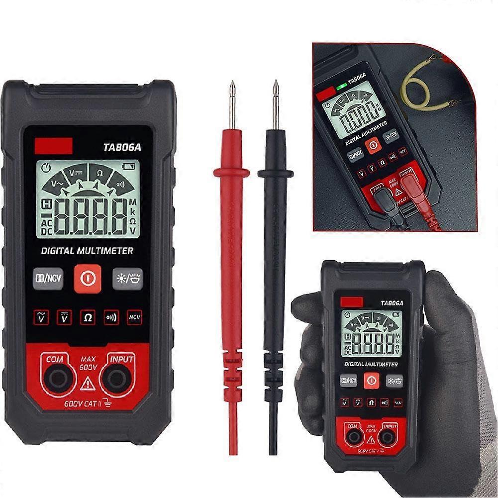 Digital Multimeter Auto Ranging, Compact Handheld With Digital Display, AC/DC Voltage Tester