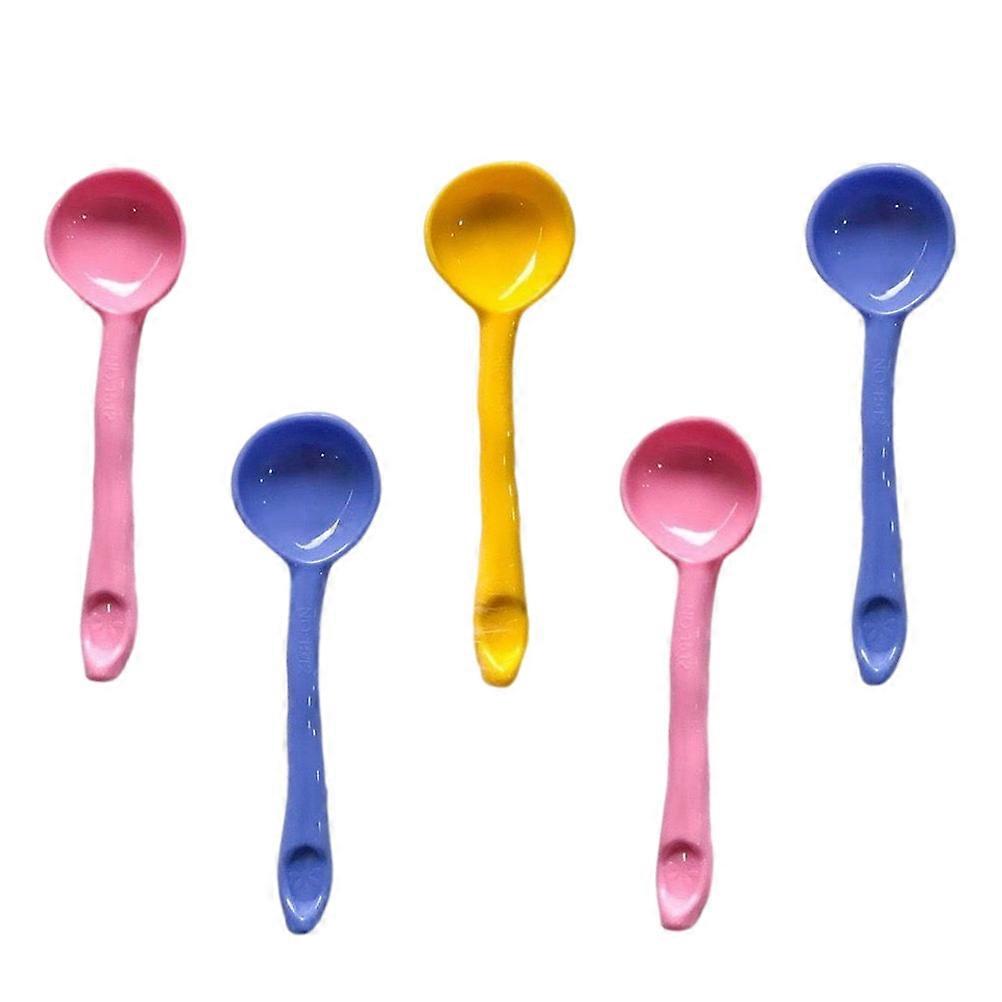 Facial Mask Applicator Spoon Home Use Pp Material Assorted Color Measuring 5Pcs