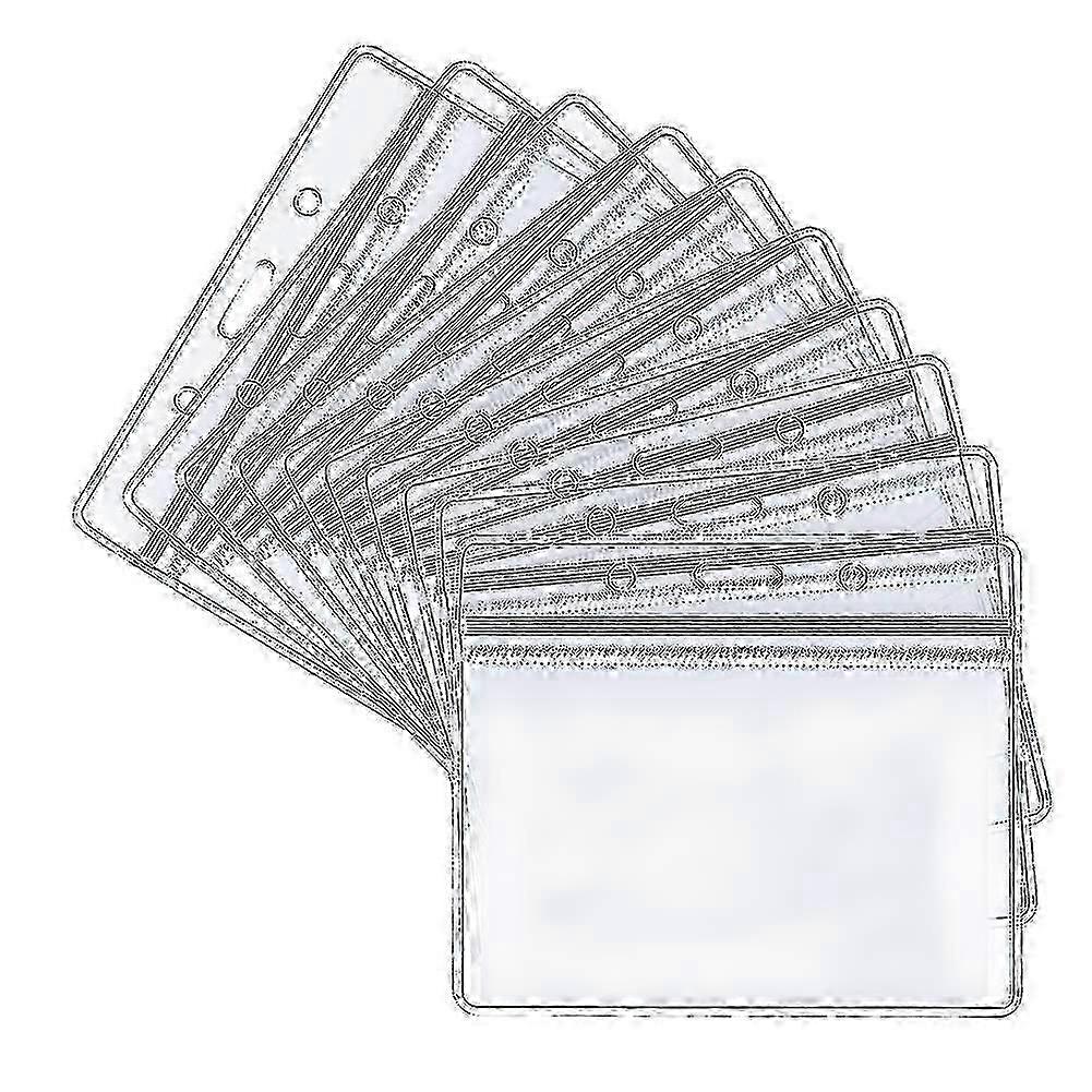 Plastic Card Holder - 50 Clear Transparent Horizontal Waterproof Name Tag Badge Id Holders