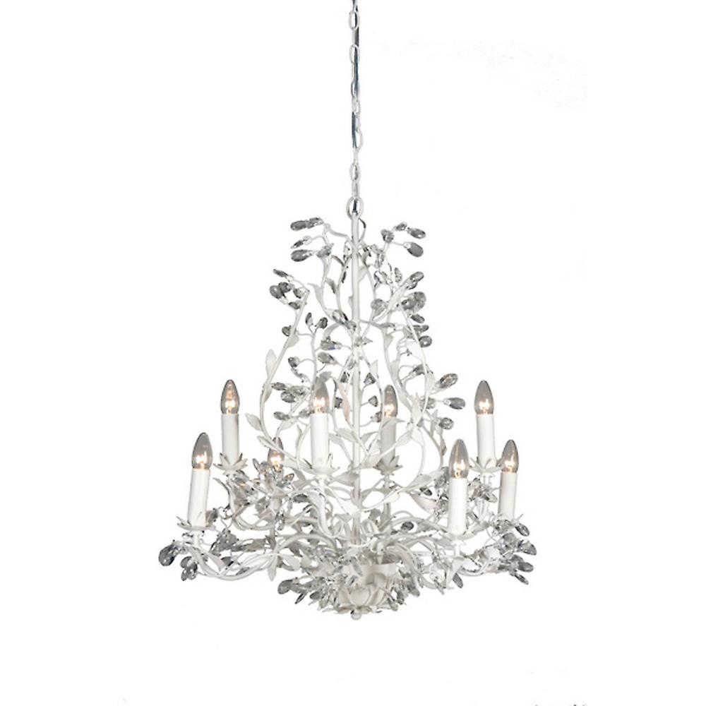 Michelan 8 Light Multi Arm Chandeliers White Frosted