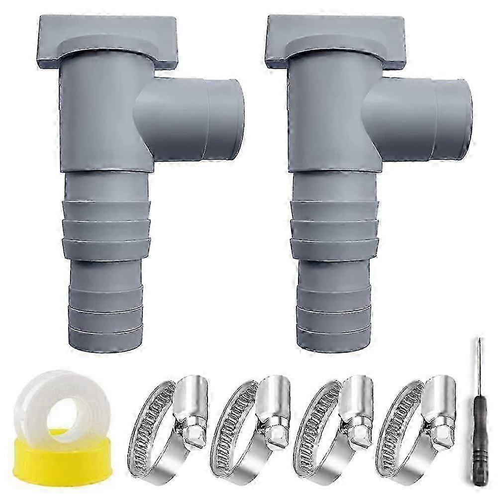 32mm pool hose adapter and stopcock set