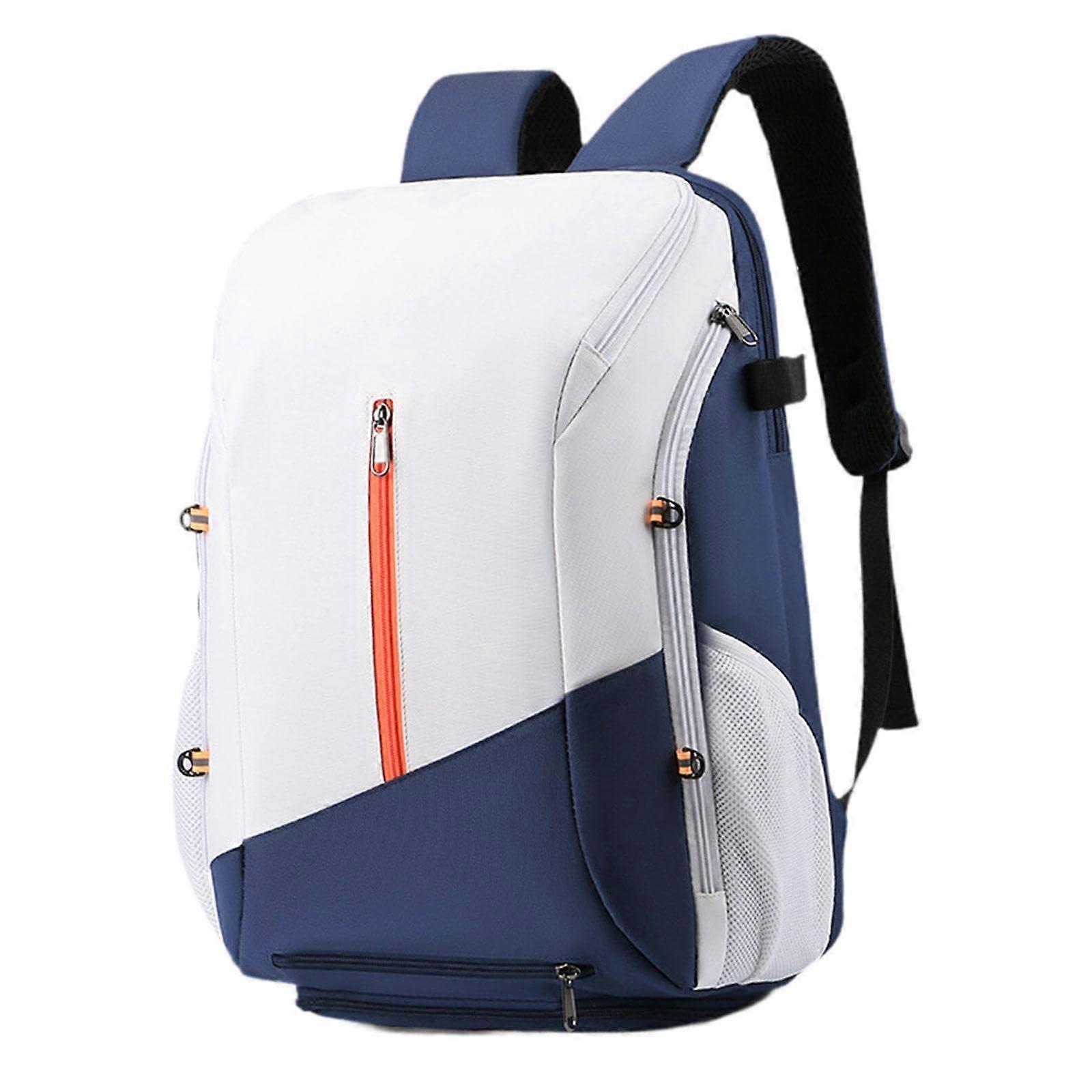 Basketball Backpack with Adjustable Shoulder Straps, Large Capacity Knapsack, Blue, Durable Material, Sports Gear