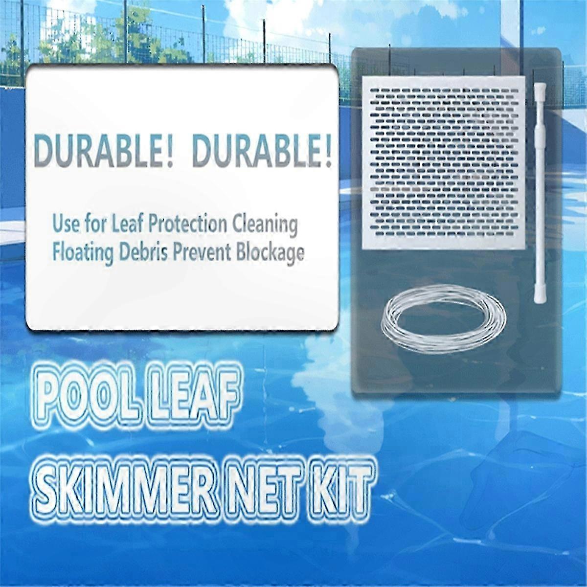 Pool Cleaning Tool with Leaf Skimmer and Debris Catcher Shield Net