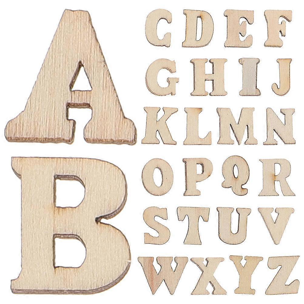 Craft Wooden Letter Ornament for Home Use Khaki Smooth Surface Easy to Decorate 300 Pieces
