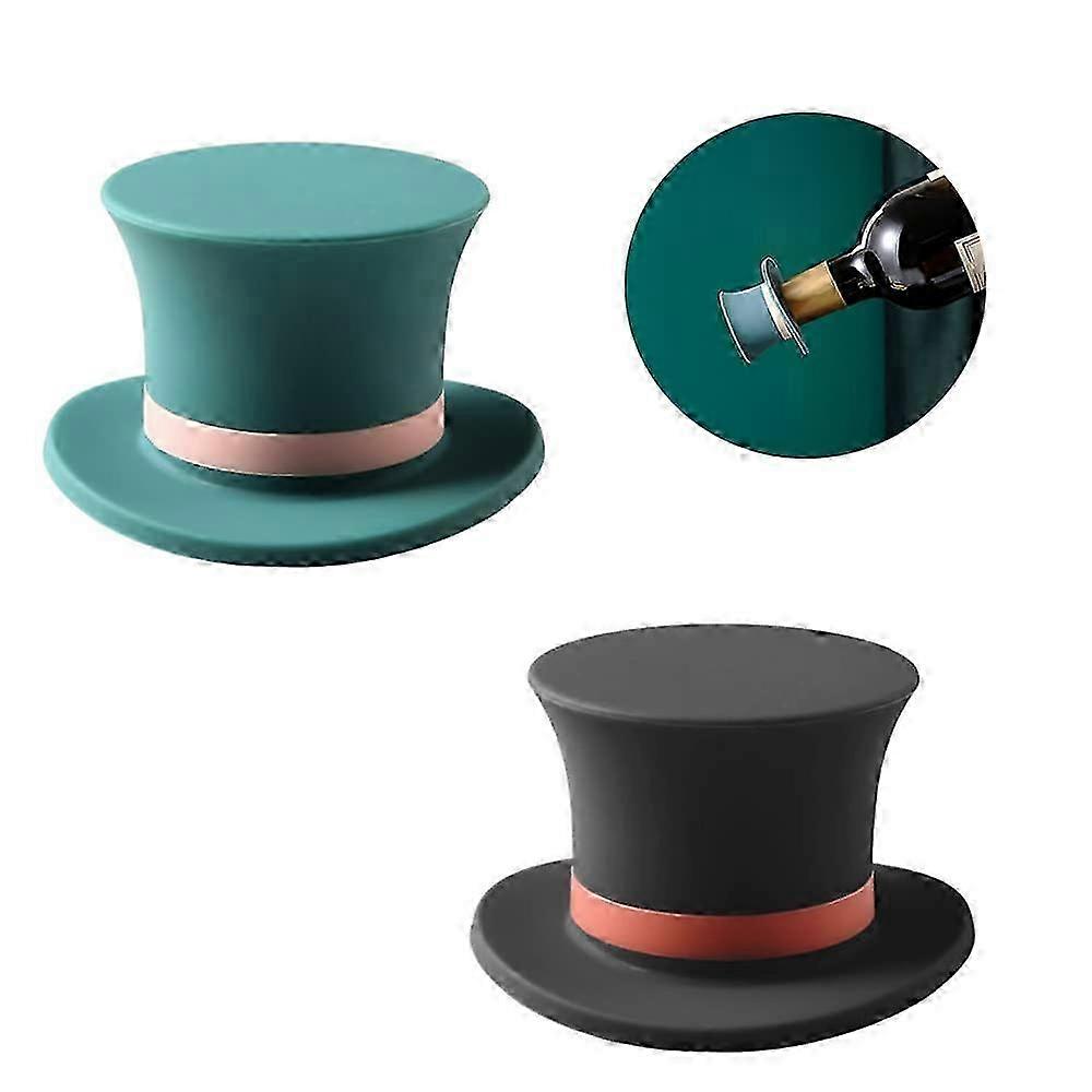 2 Pcs Decorative Wine Stoppers Silicone Bottle Stopper Reusable Wine Preserver Wine Corks Keep Fresh