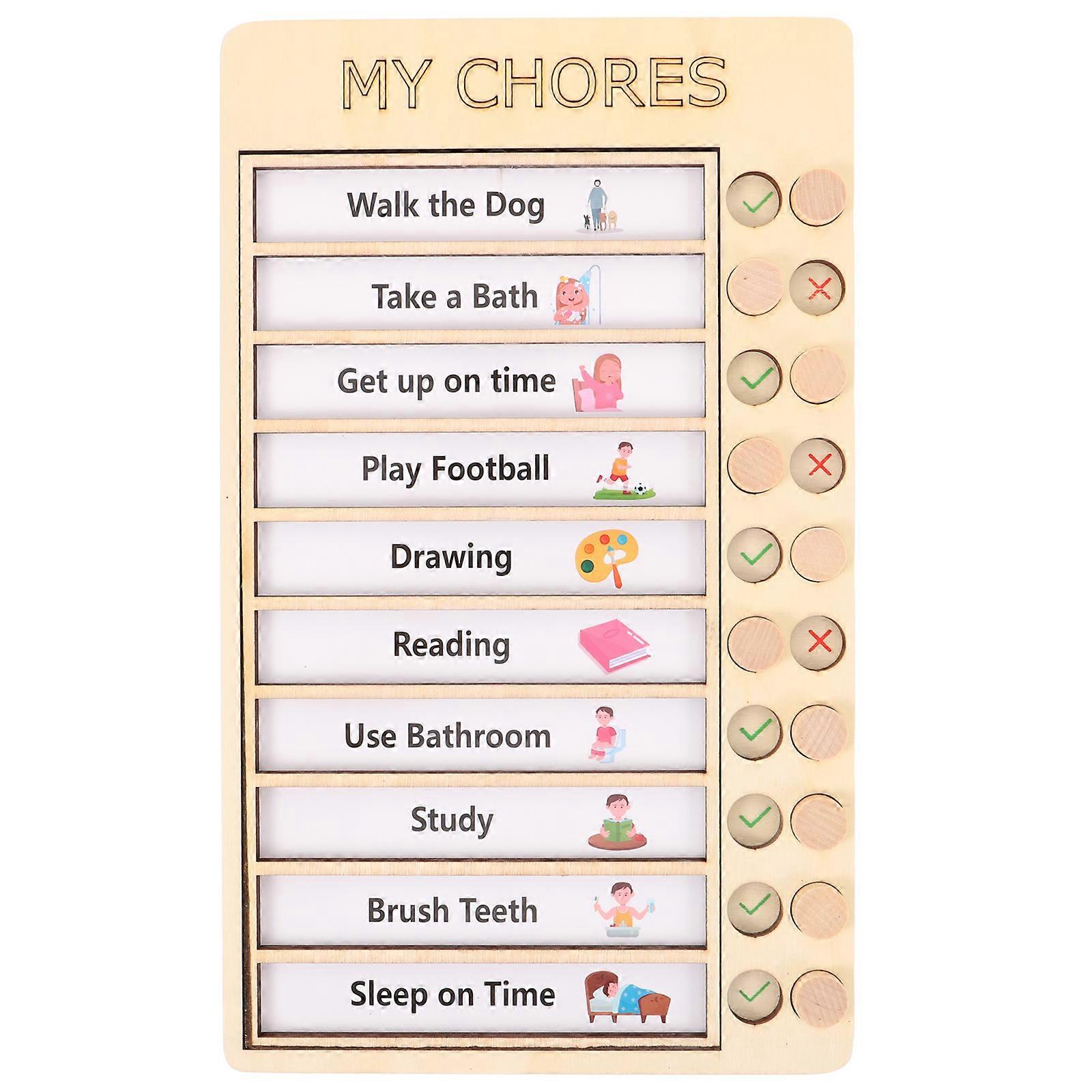 Schedule Planner Task List Pad for Children Multi Wood and Paper Material Goal Setting 1 Set