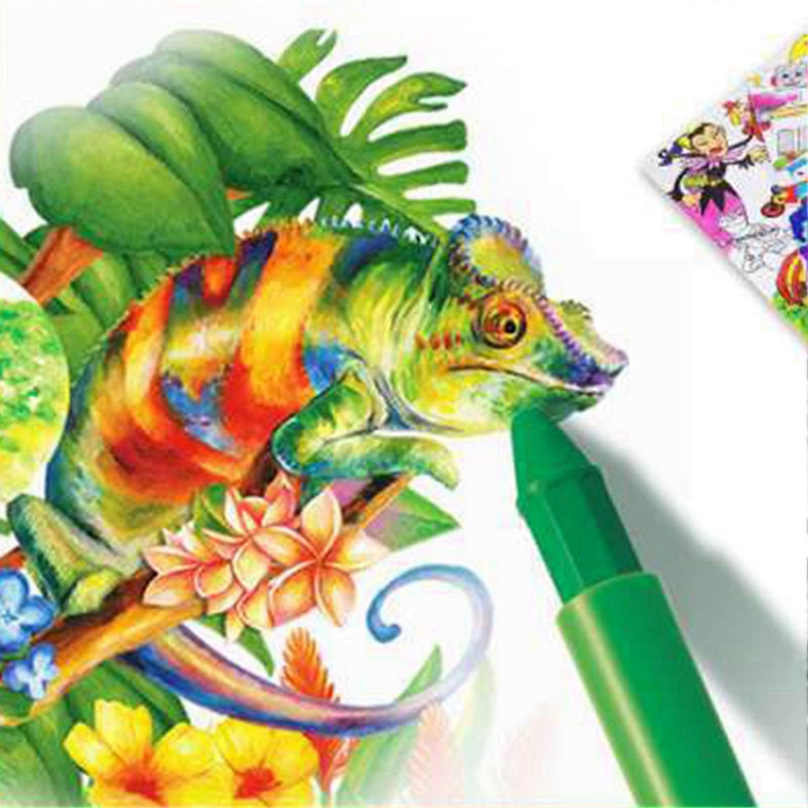 עפרון רחיץ מרובה צבעים מסתובב קל ציור ציור מהנה לילדים ילדים 24 צבעים 